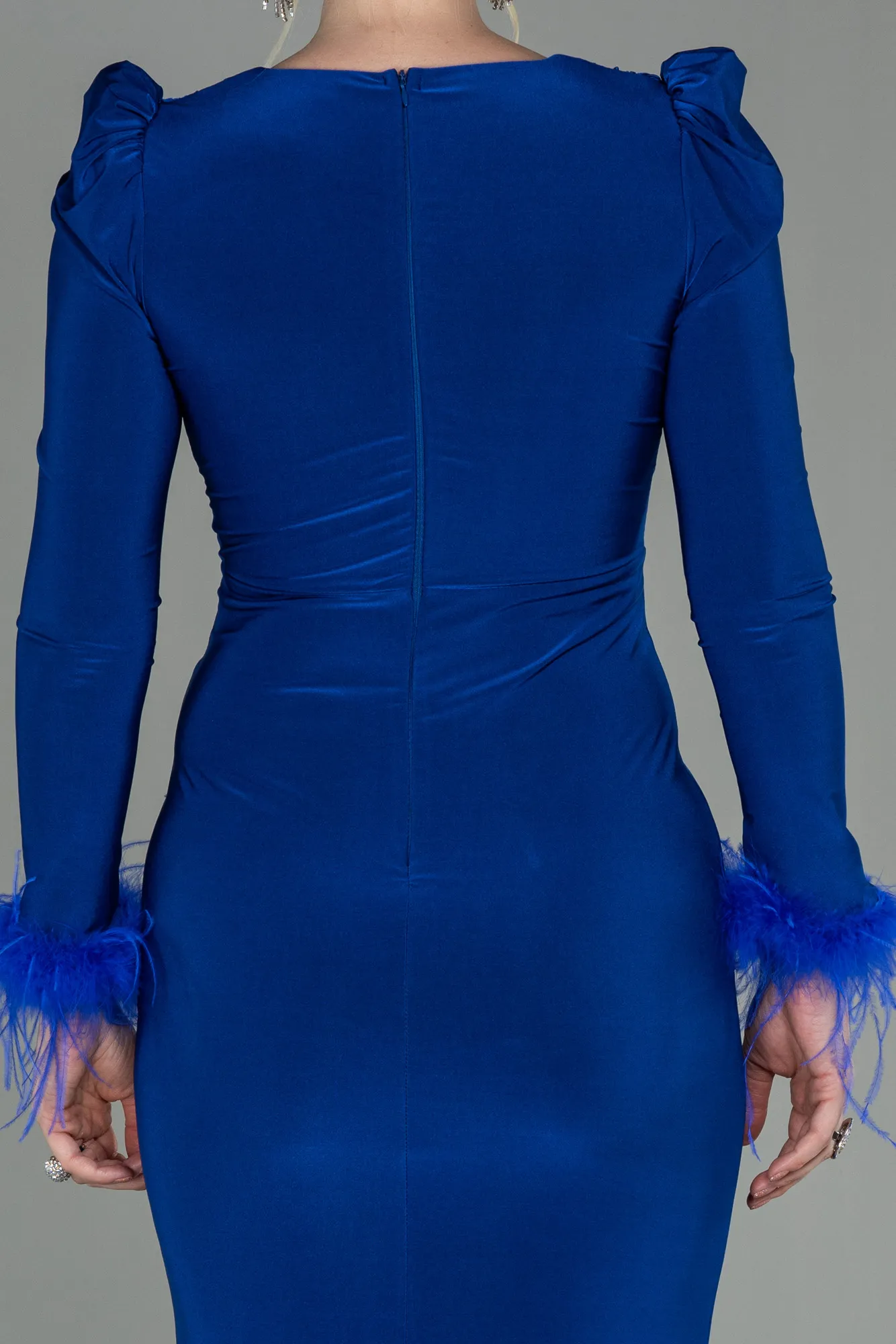Sax Blue-Long Evening Dress ABU2804