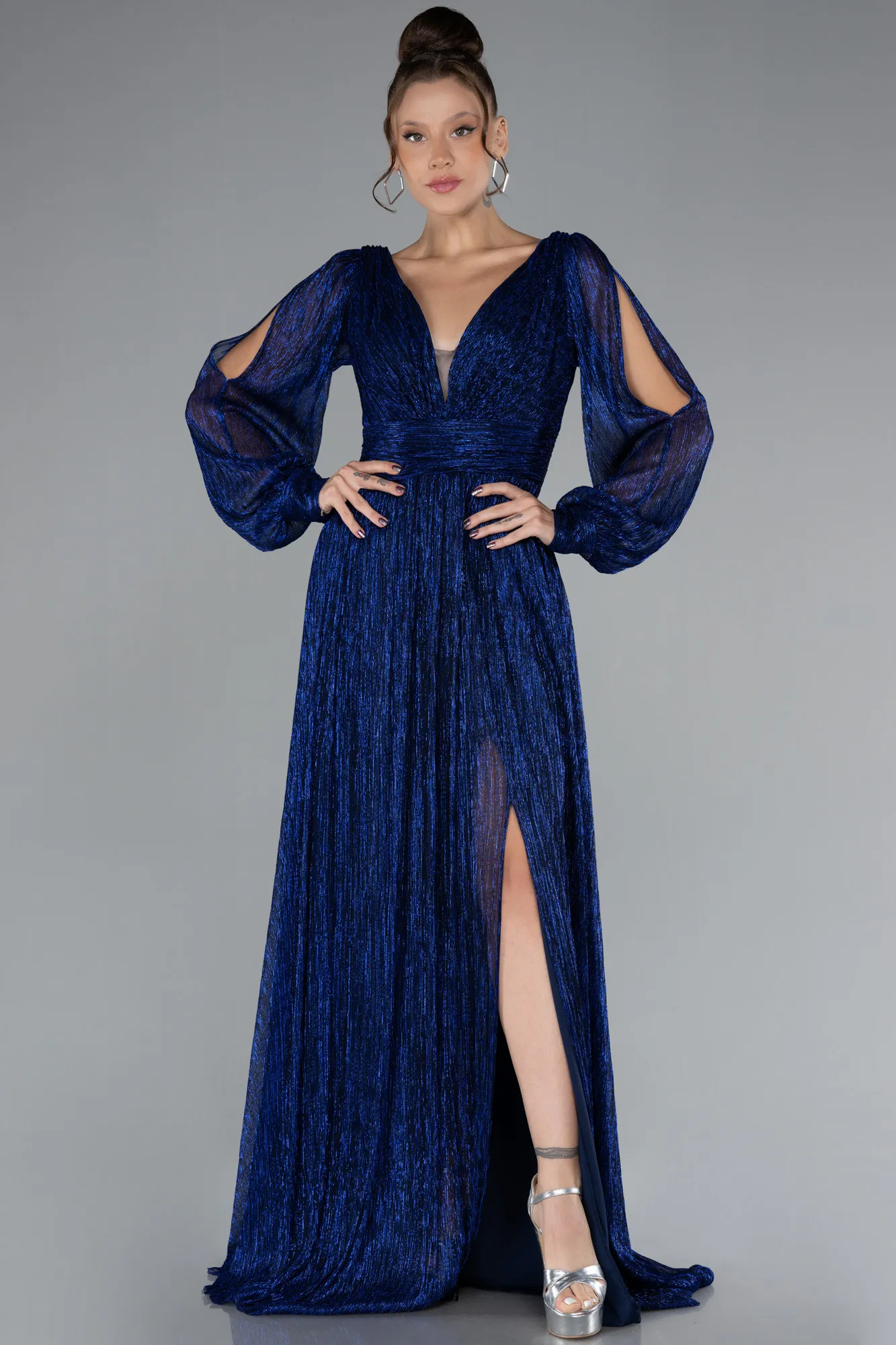 Sax Blue-Long Evening Dress ABU2905