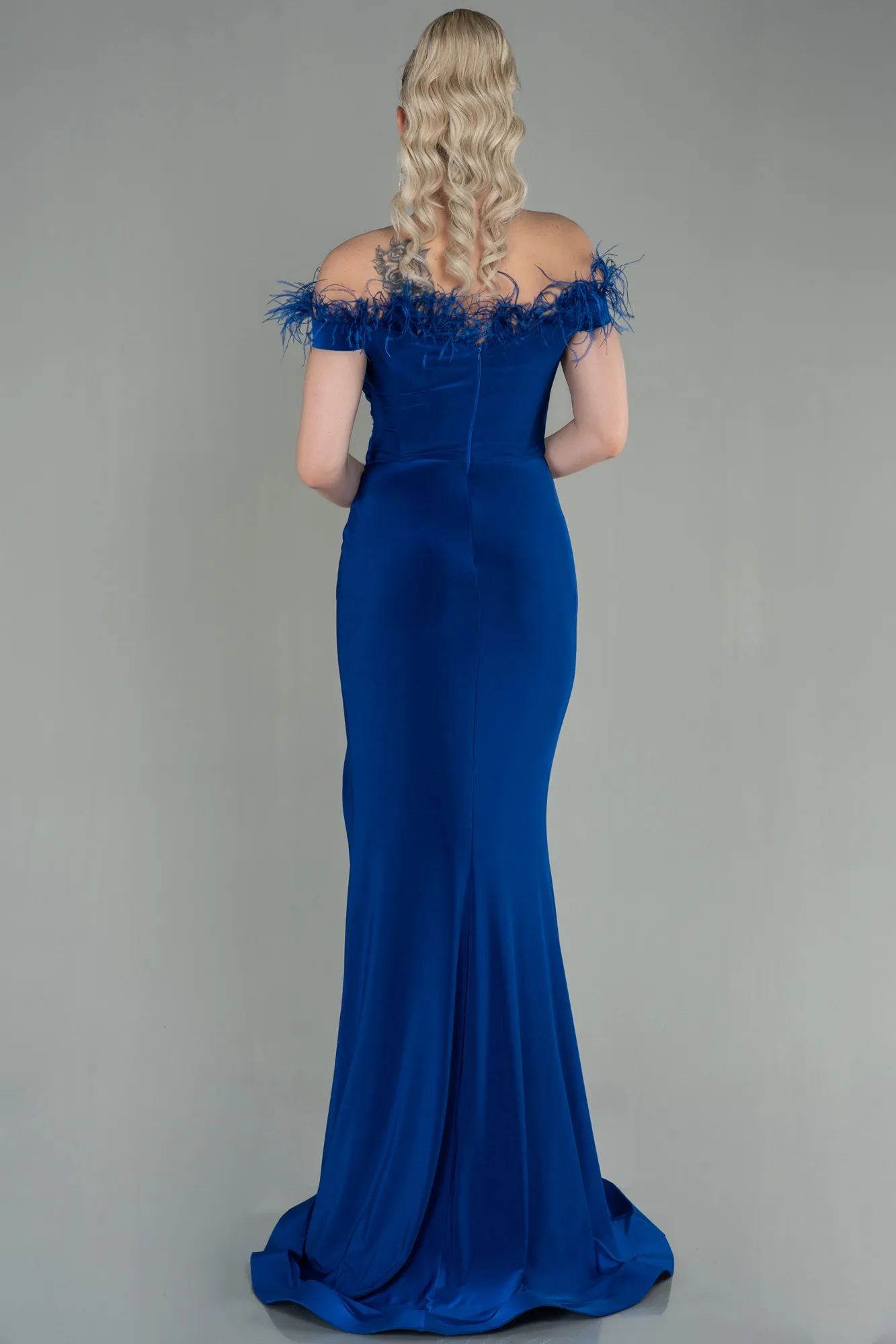 Sax Blue-Long Evening Dress ABU2906