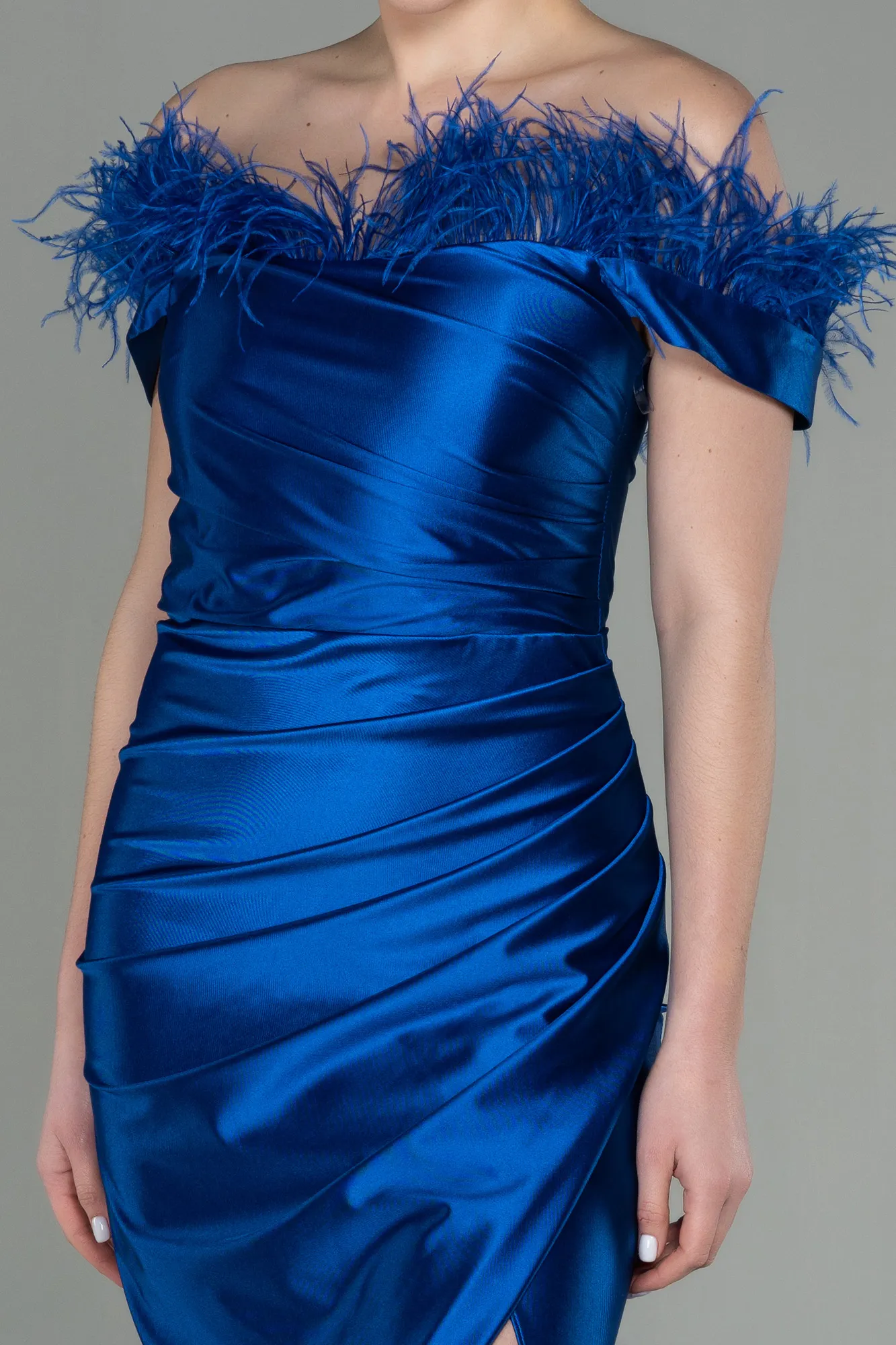 Sax Blue-Long Evening Dress ABU2957