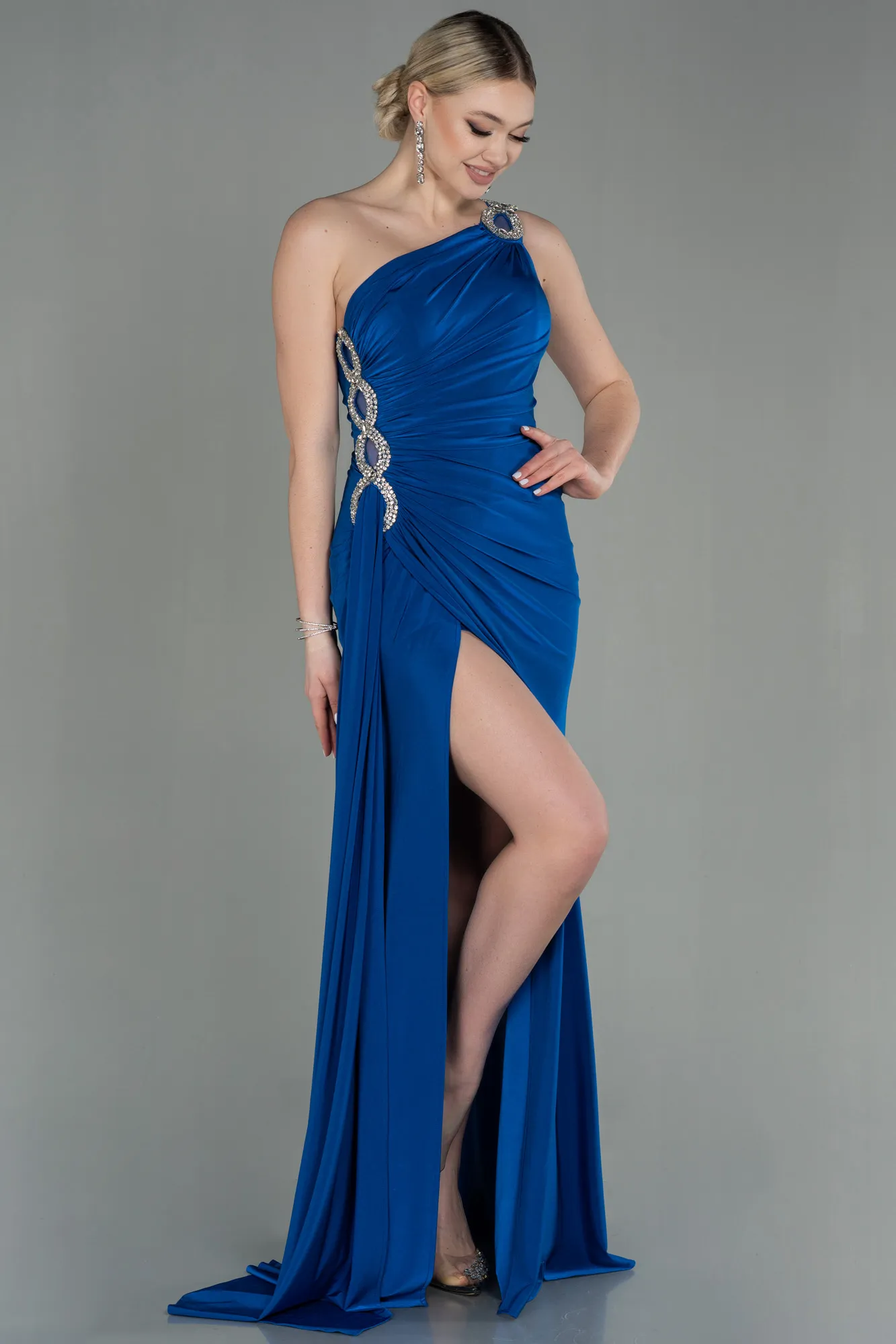 Sax Blue-Long Evening Dress ABU2964