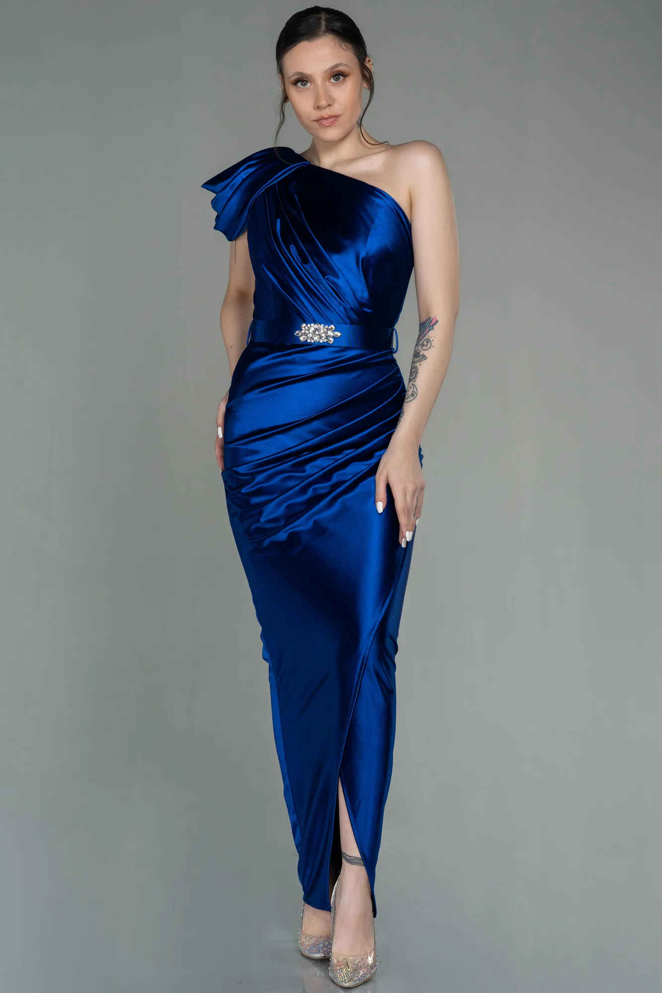 Sax Blue-Long Evening Dress ABU2982