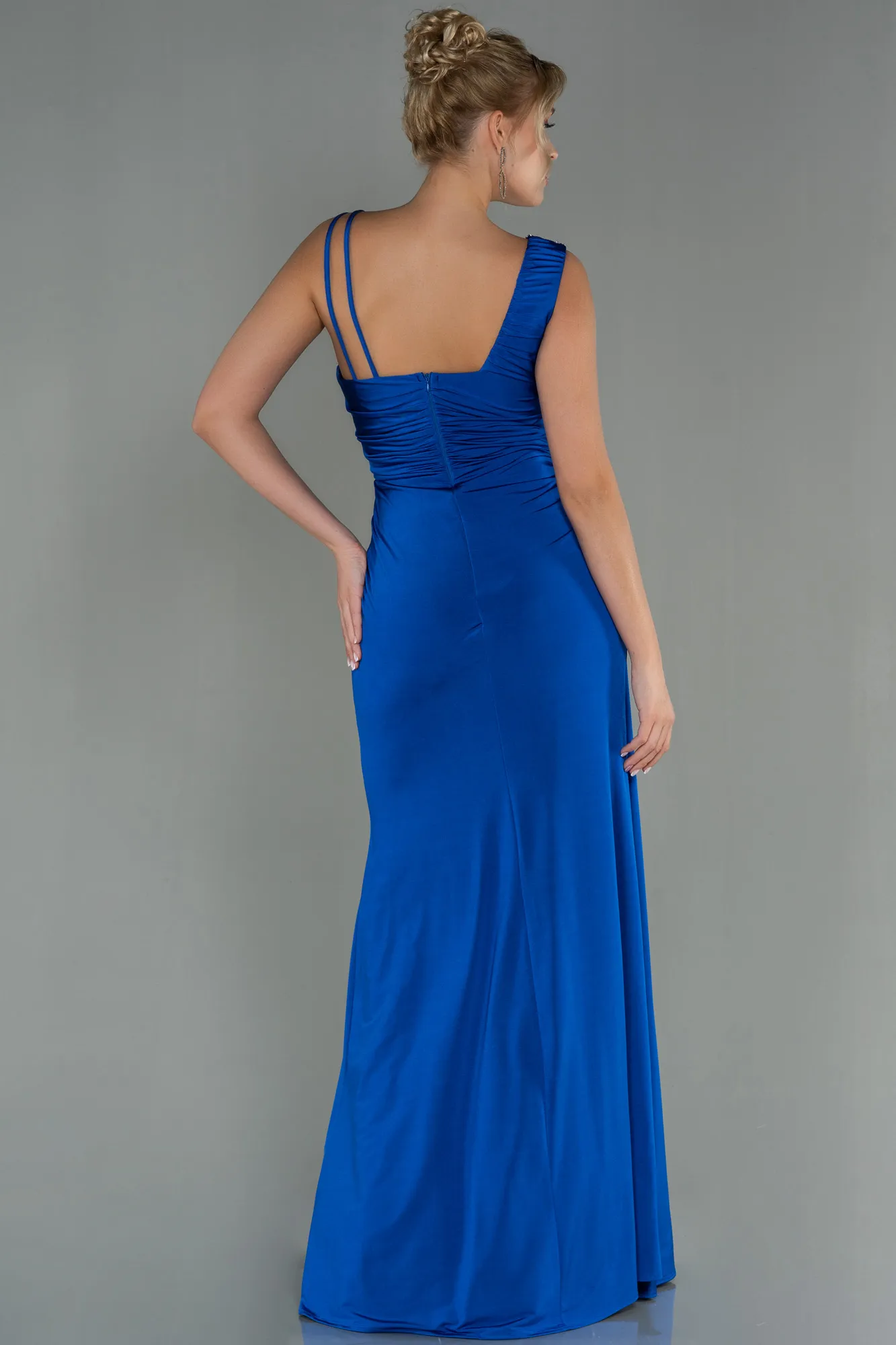Sax Blue-Long Evening Dress ABU3000