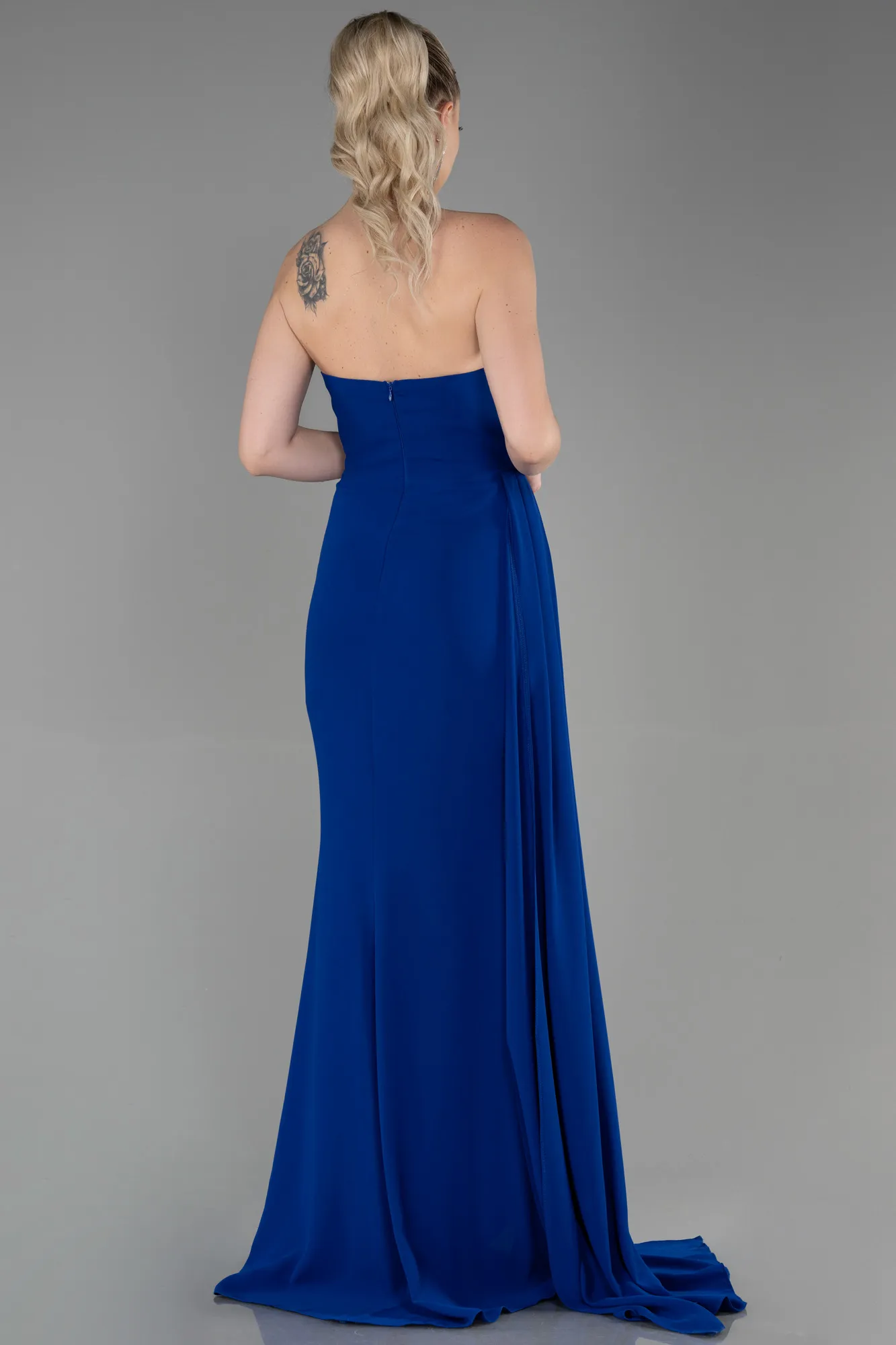 Sax Blue-Long Evening Dress ABU3069