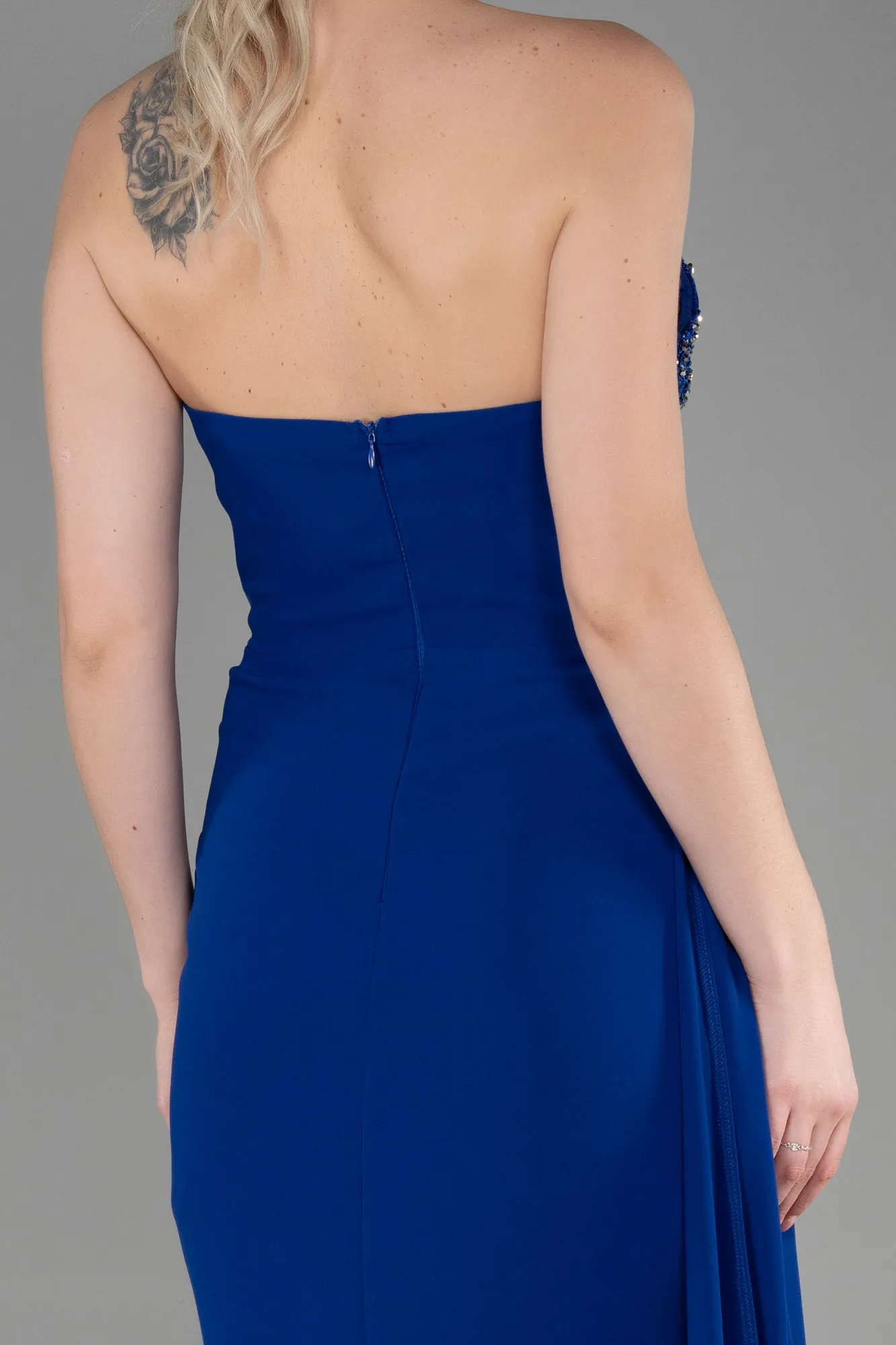 Sax Blue-Long Evening Dress ABU3069