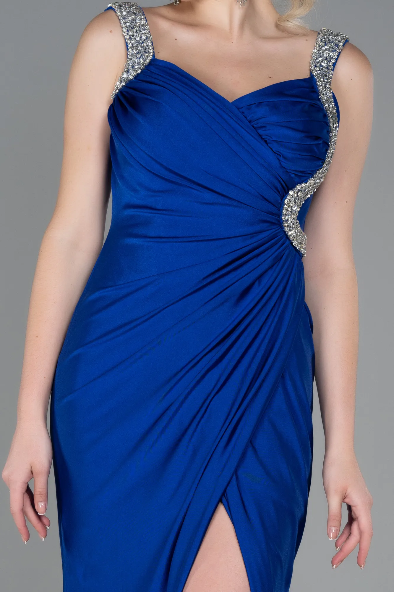 Sax Blue-Long Evening Dress ABU3270