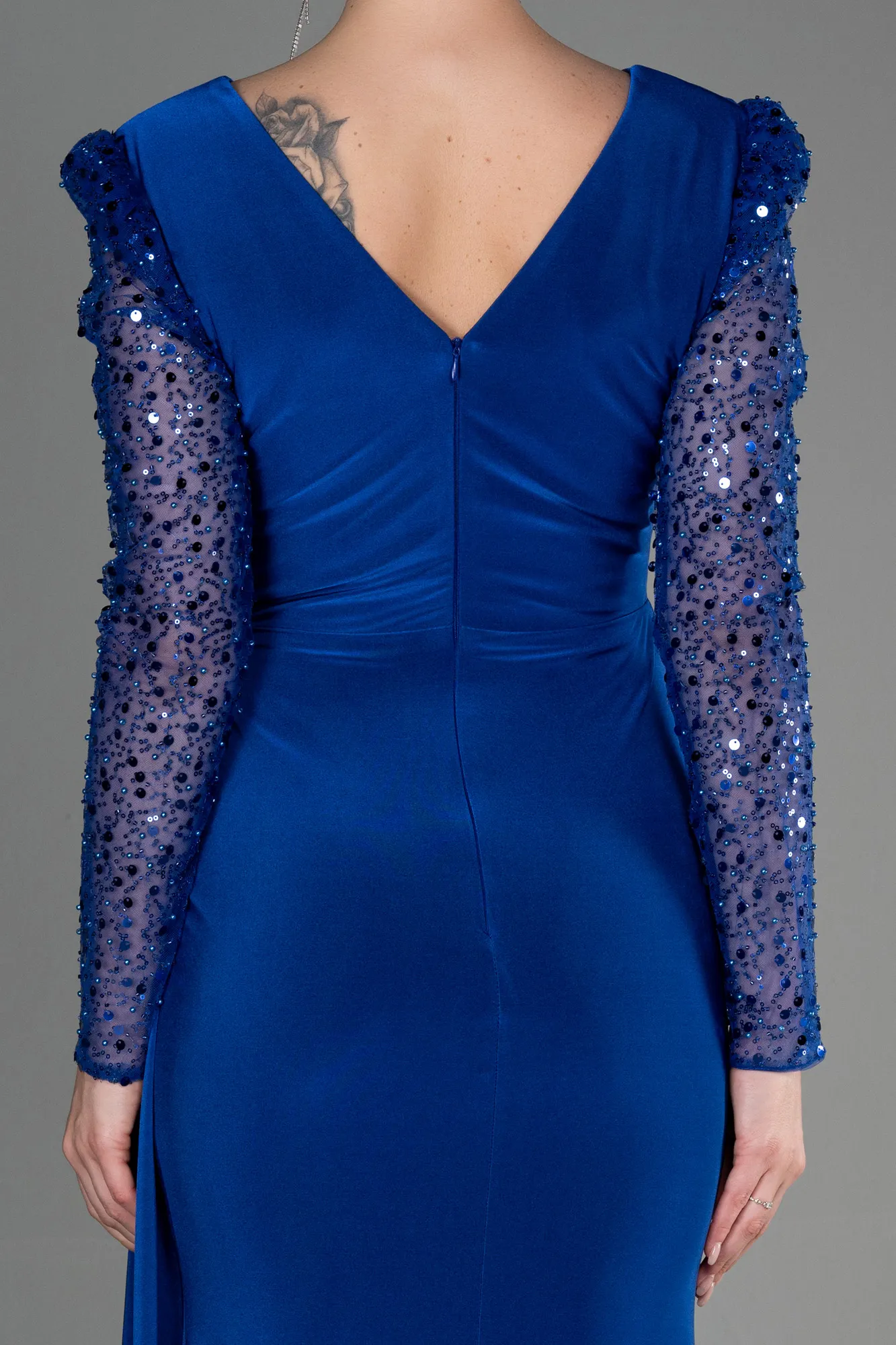 Sax Blue-Long Evening Dress ABU3321