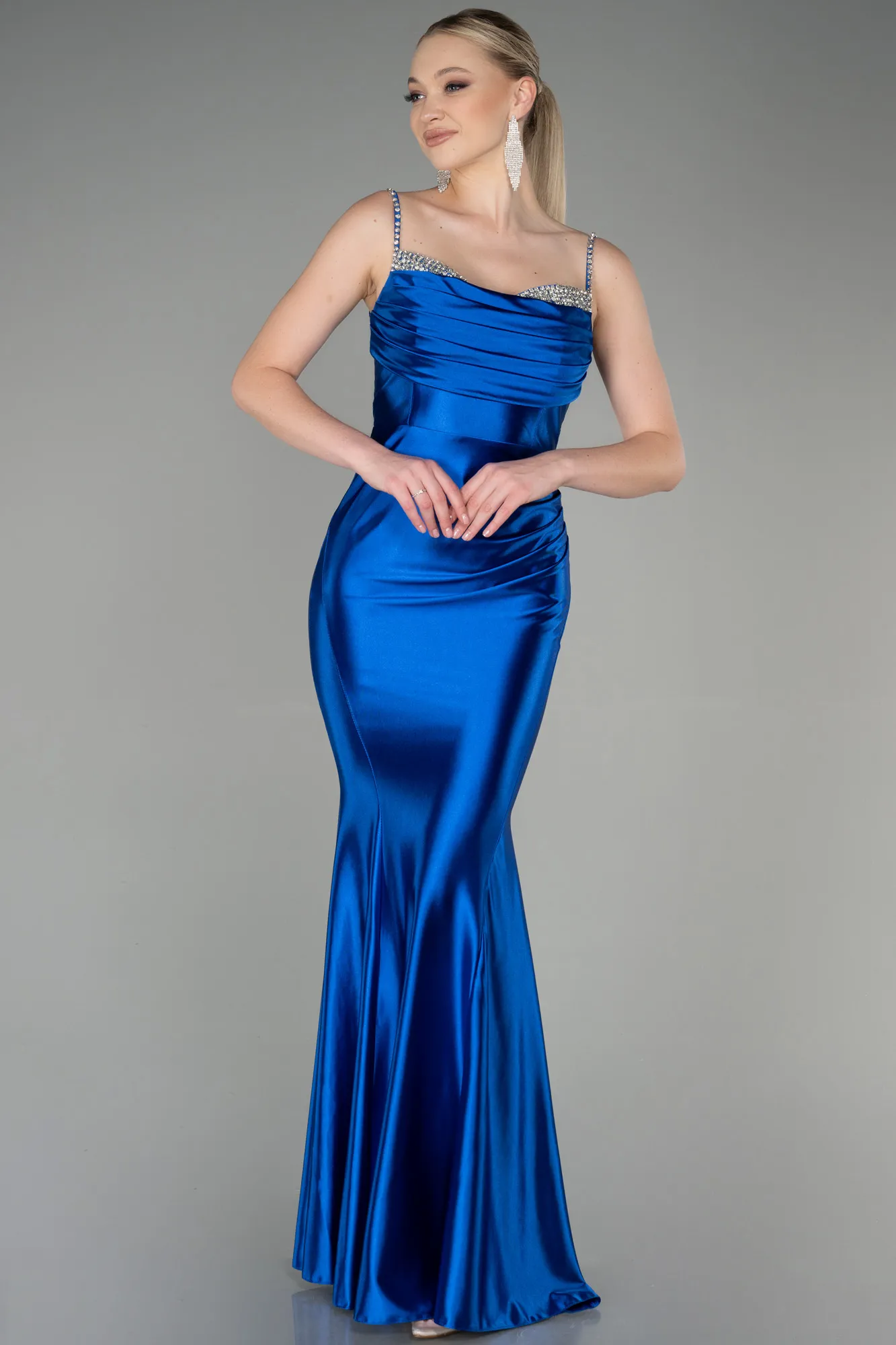 Sax Blue-Long Evening Dress ABU3334