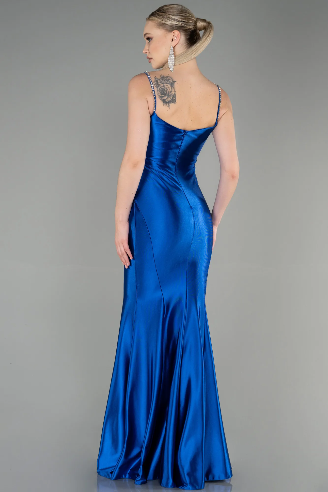 Sax Blue-Long Evening Dress ABU3334
