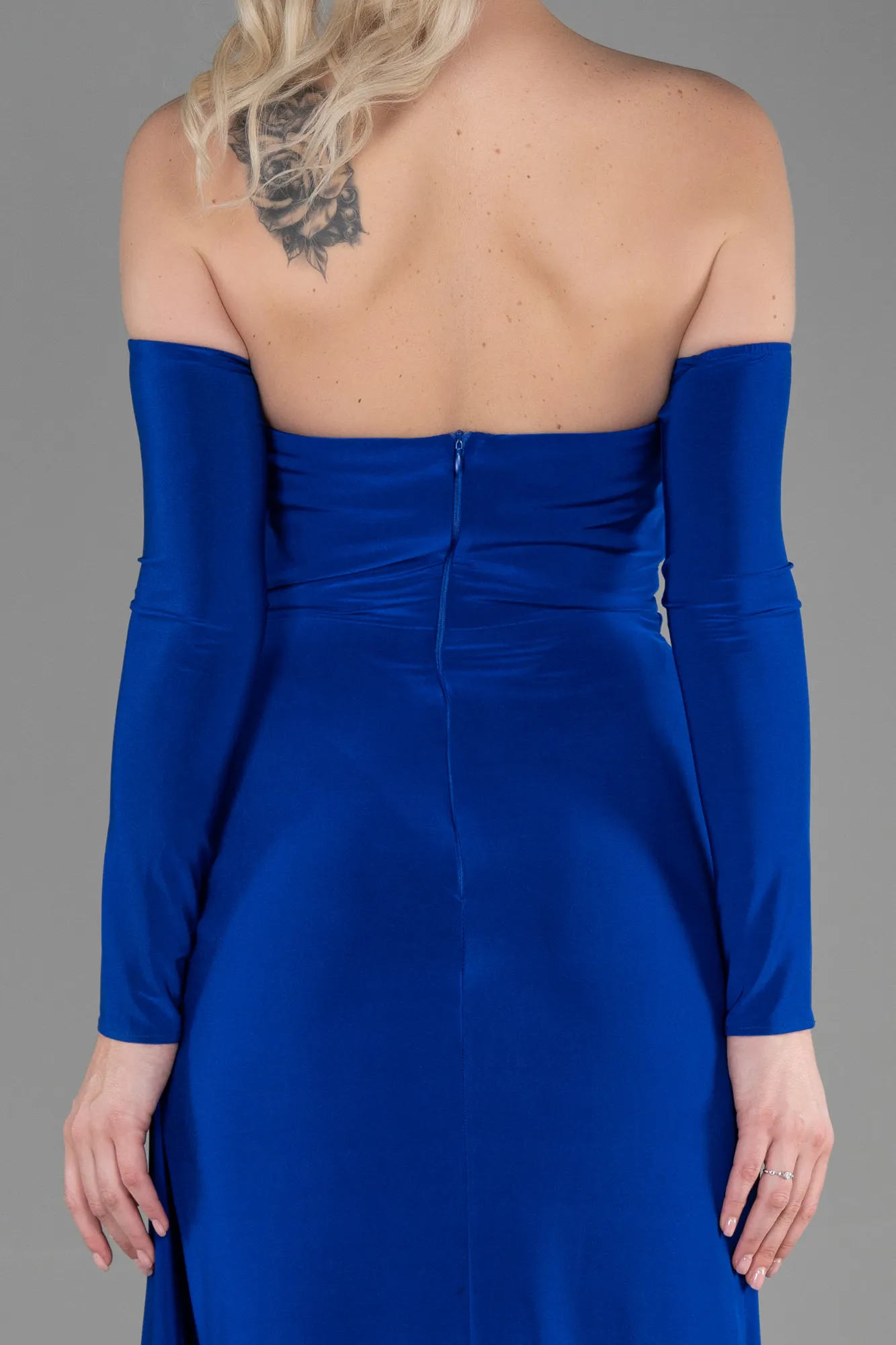 Sax Blue-Long Evening Dress ABU3351