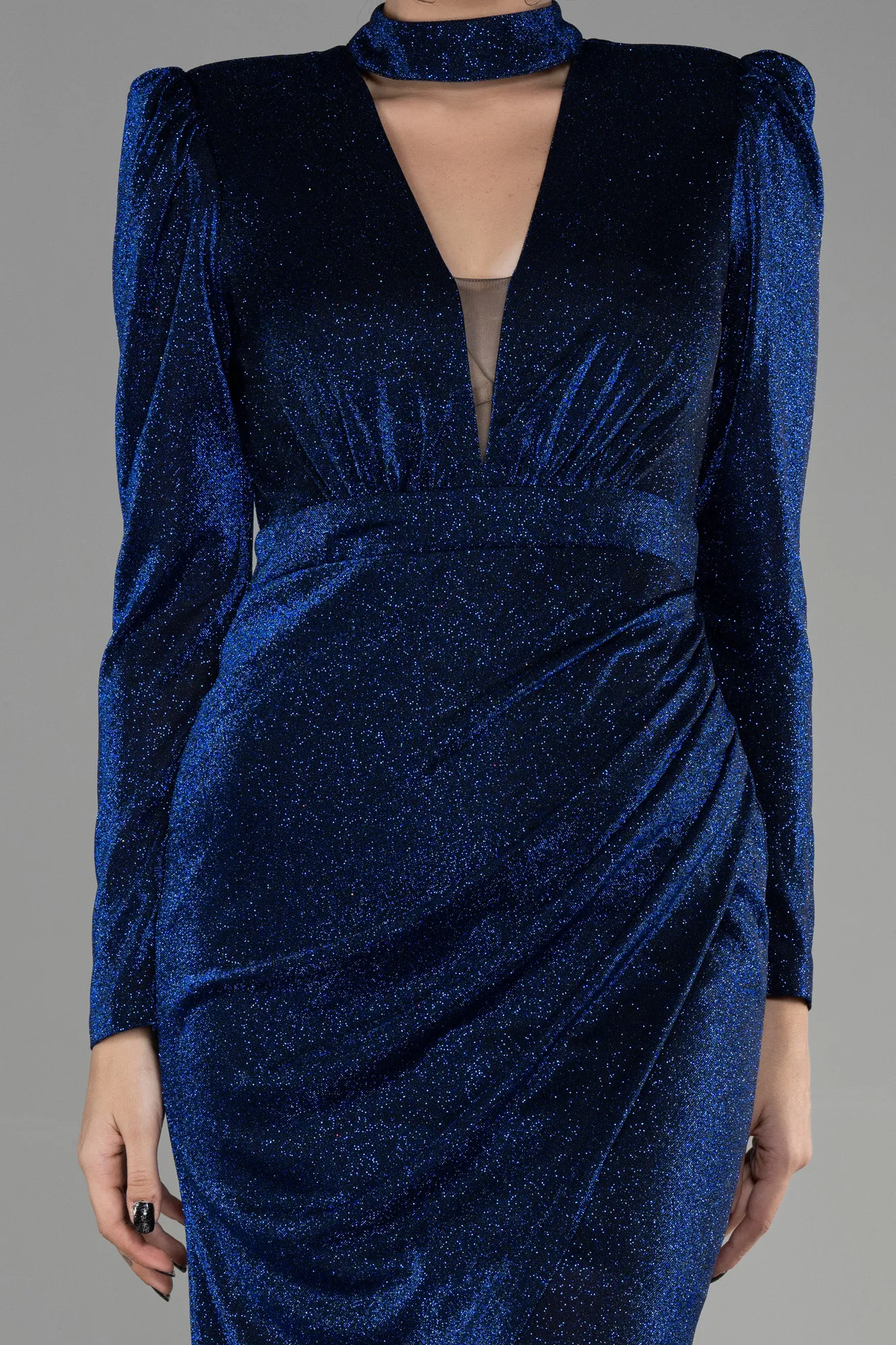 Sax Blue-Long Evening Dress ABU3359