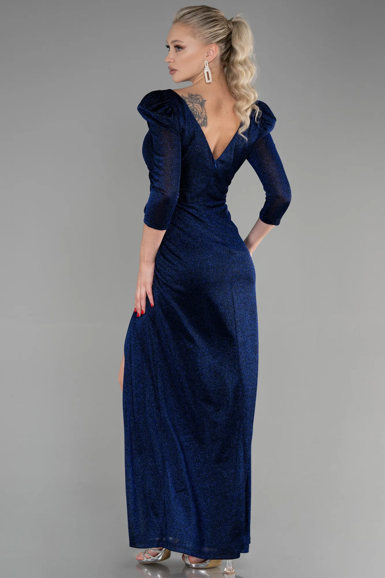 Sax Blue-Long Evening Dress ABU3445