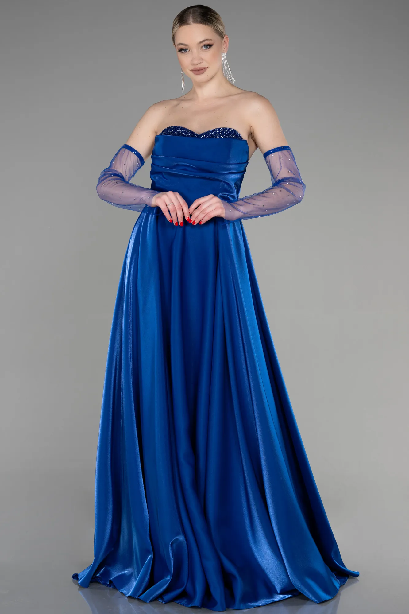 Sax Blue-Long Evening Dress ABU3604