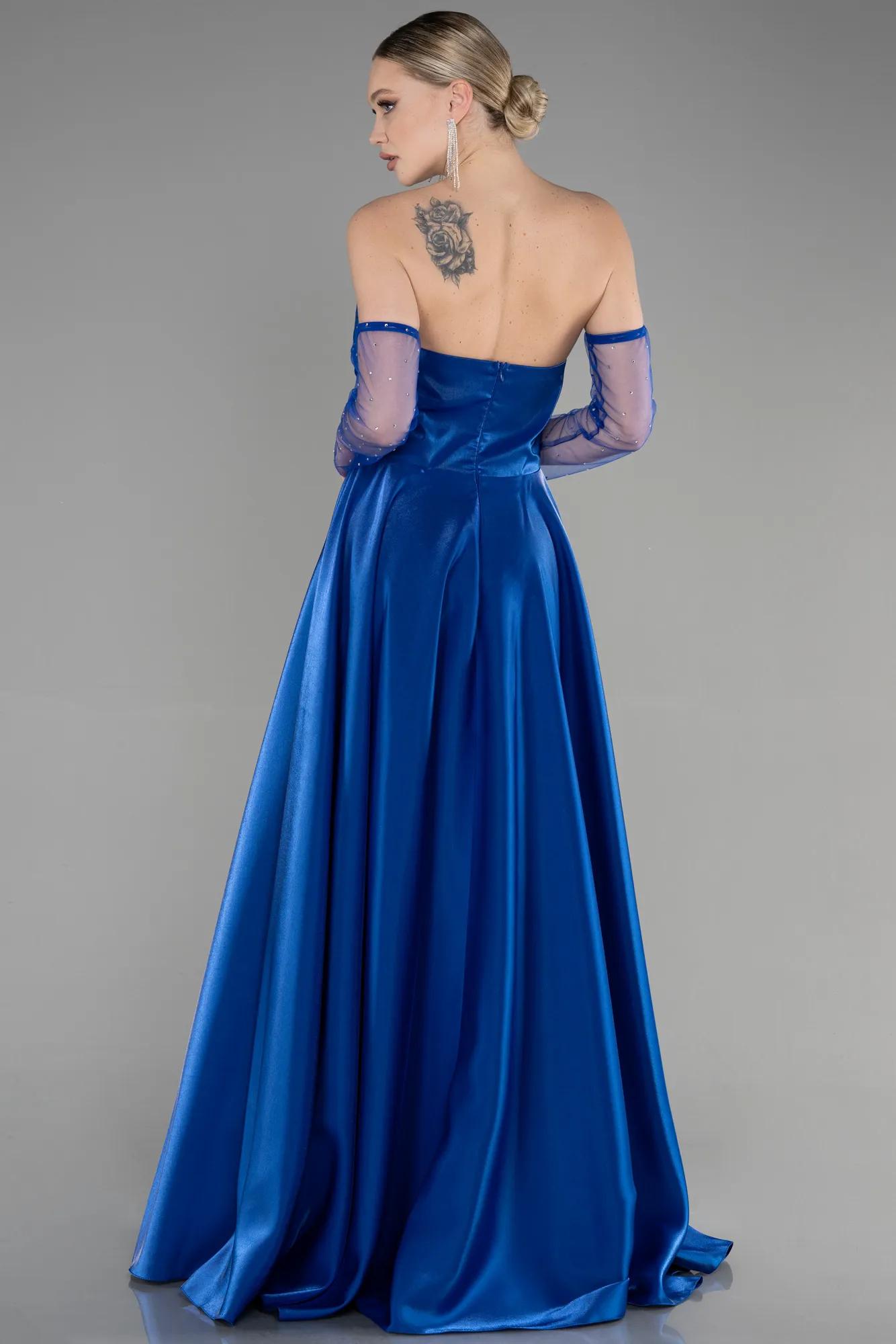 Sax Blue-Long Evening Dress ABU3604