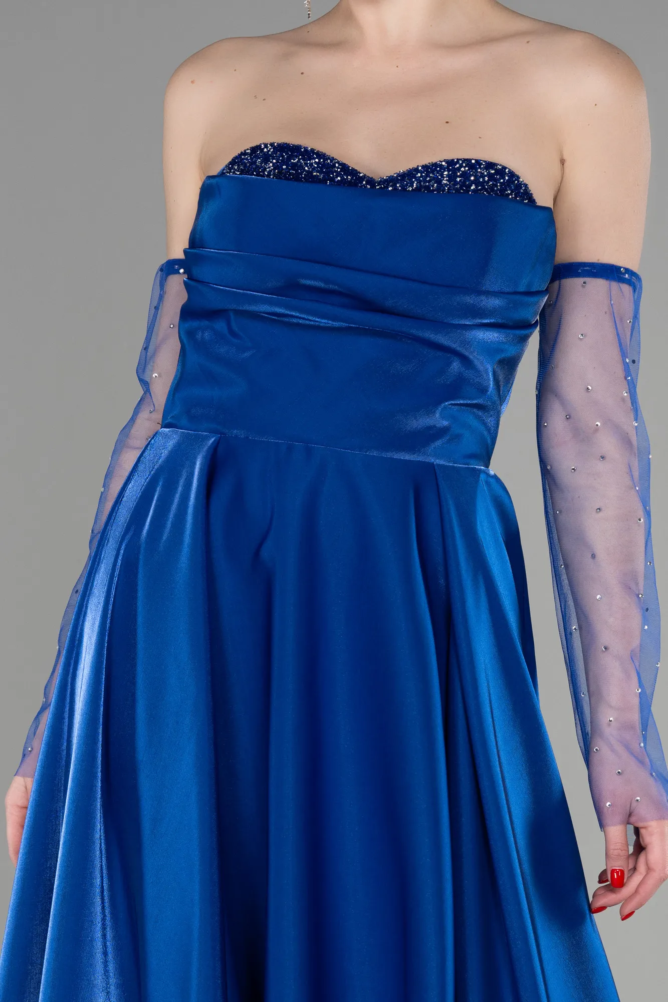 Sax Blue-Long Evening Dress ABU3604