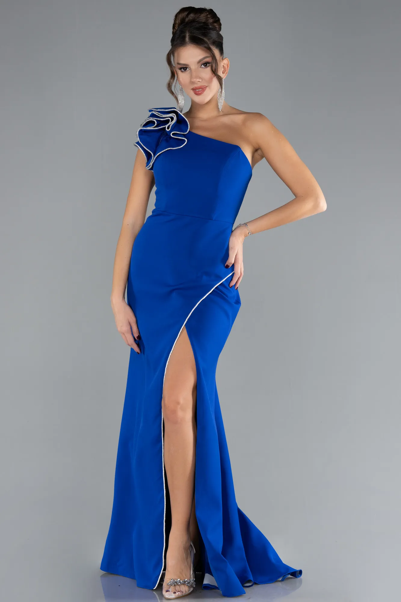 Sax Blue-Long Evening Dress ABU3605