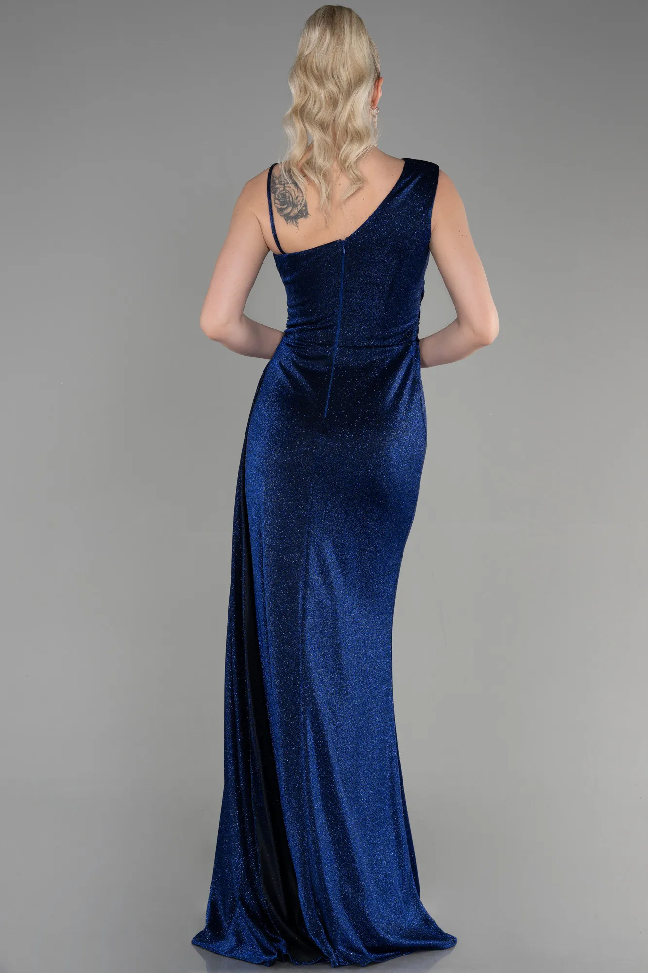 Sax Blue-Long Evening Dress ABU3637