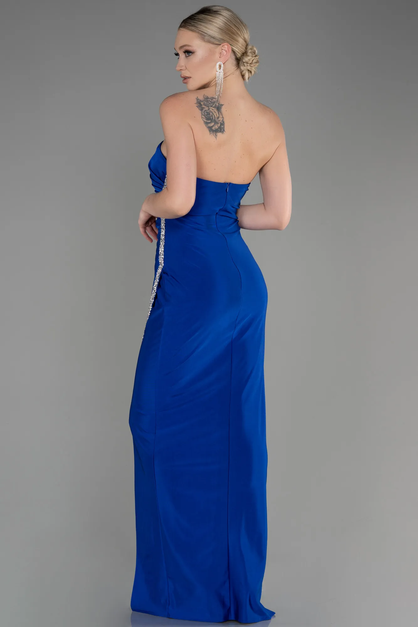 Sax Blue-Long Evening Dress ABU3764