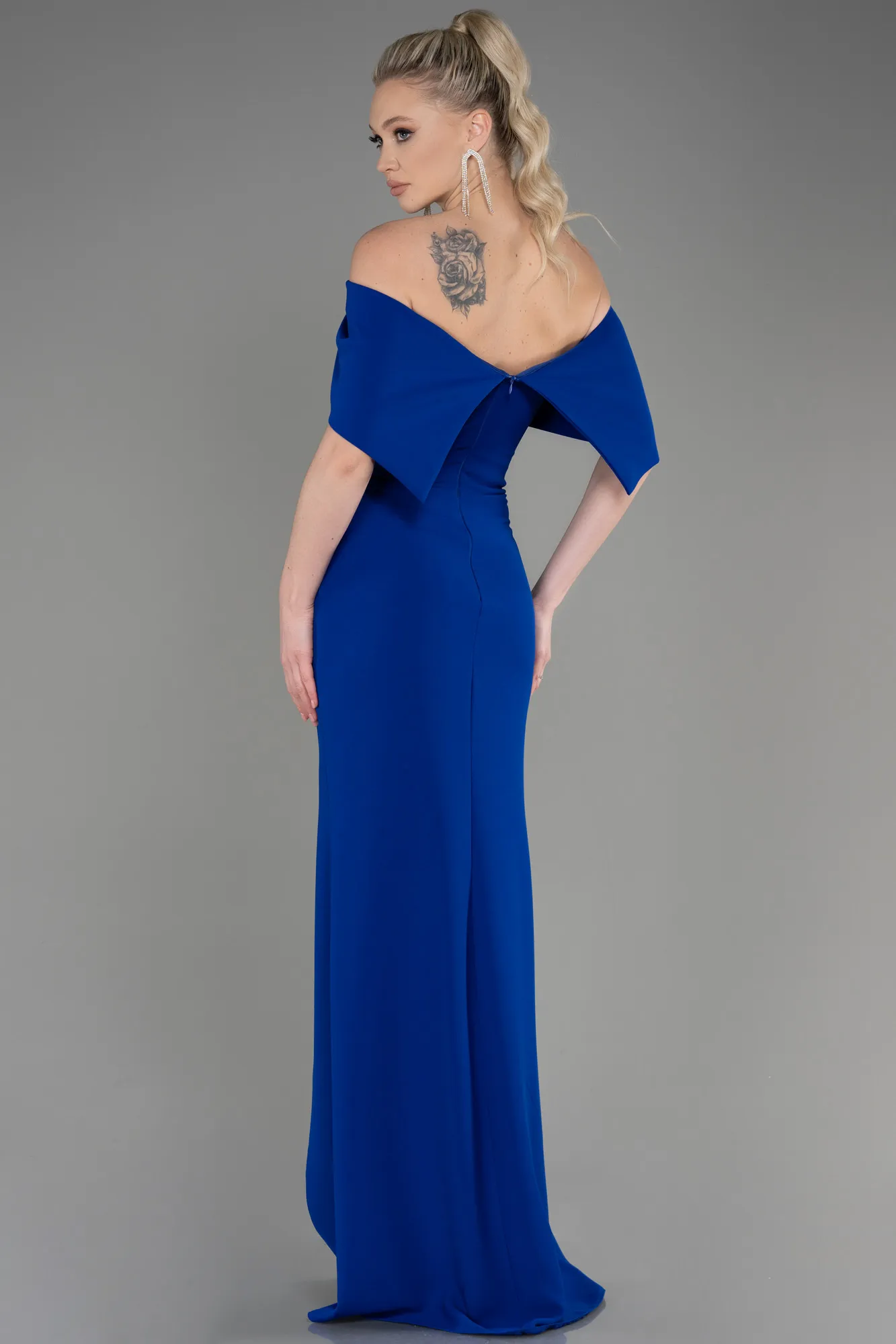 Sax Blue-Long Evening Dress ABU3775