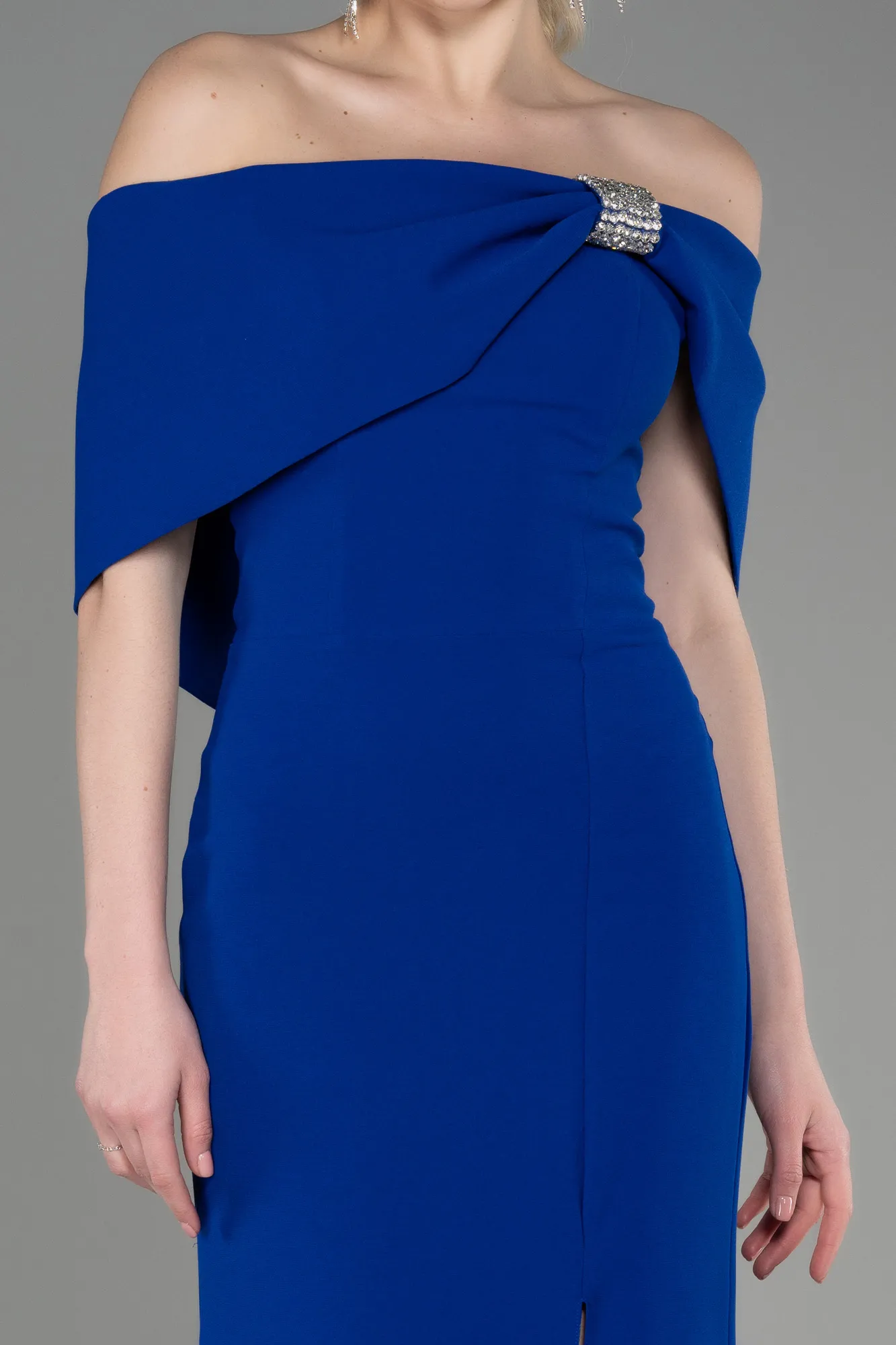Sax Blue-Long Evening Dress ABU3775