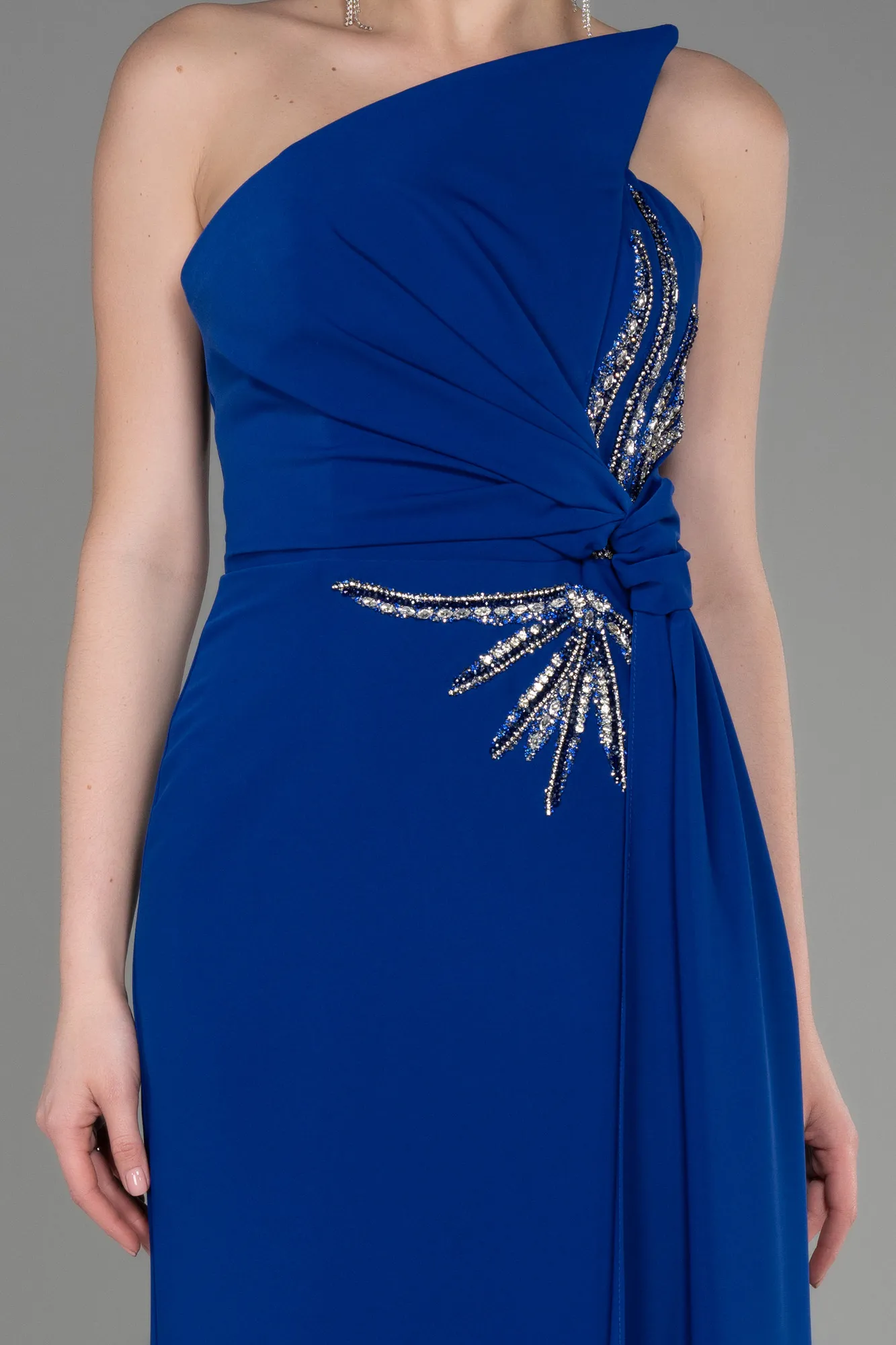 Sax Blue-Long Evening Dress ABU3780