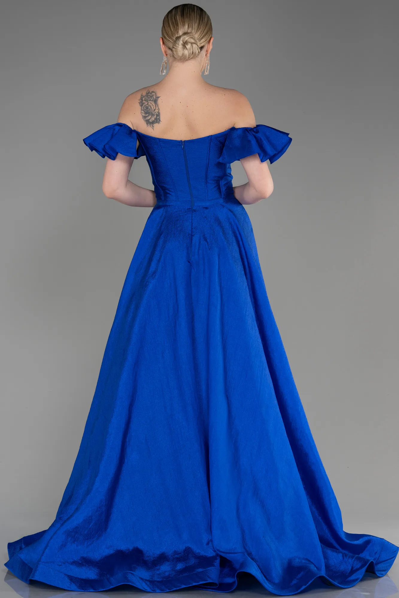 Sax Blue-Long Evening Dress ABU3884