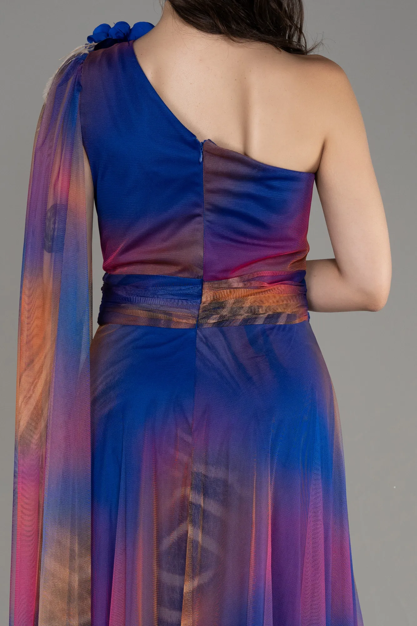 Sax Blue-Long Evening Dress ABU3890