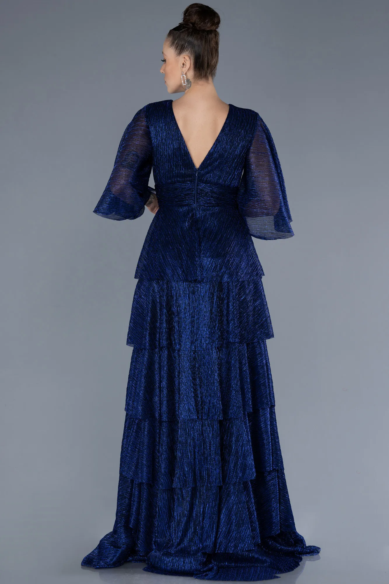 Sax Blue-Long Evening Dress ABU4552