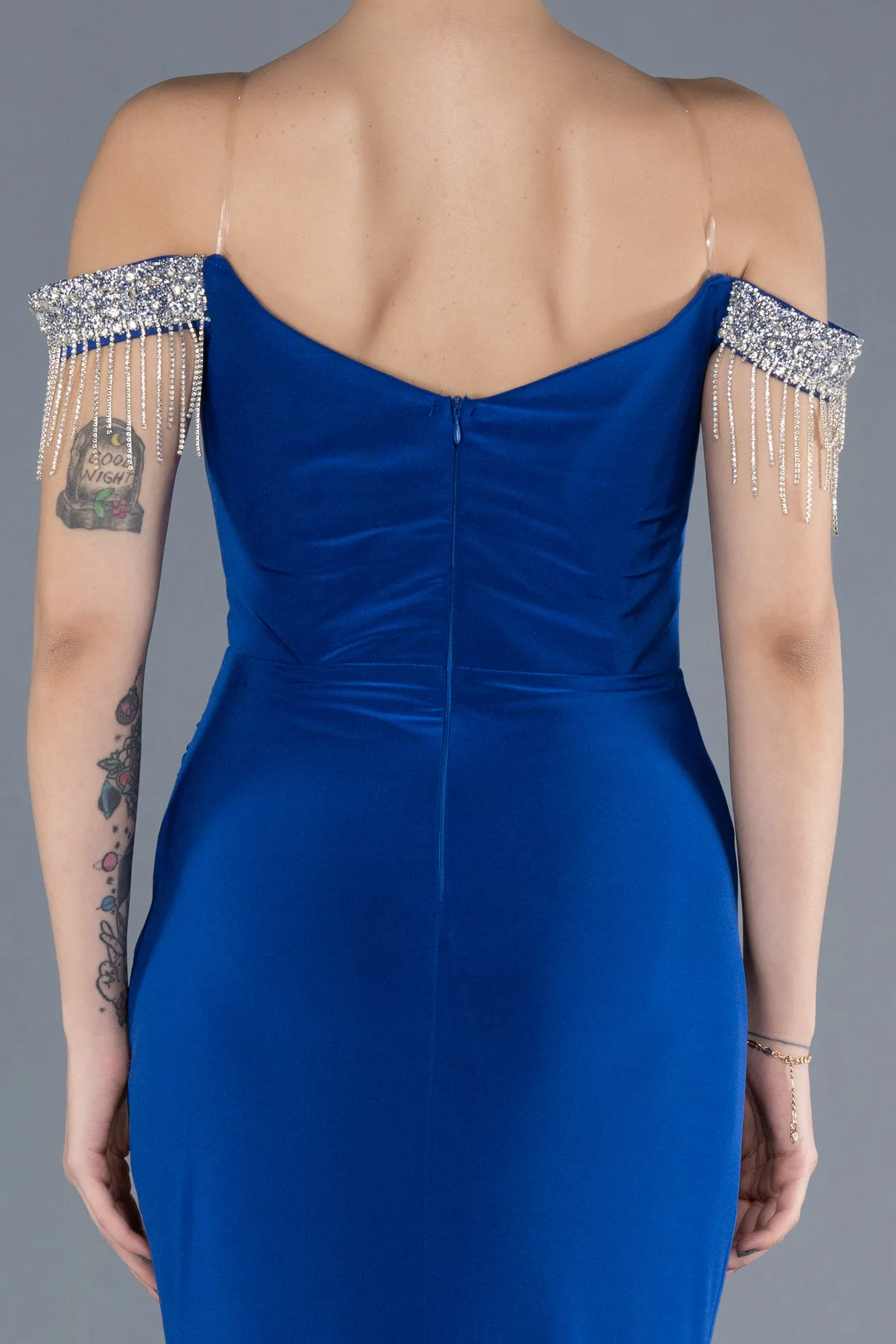 Sax Blue-Long Evening Dress ABU4553