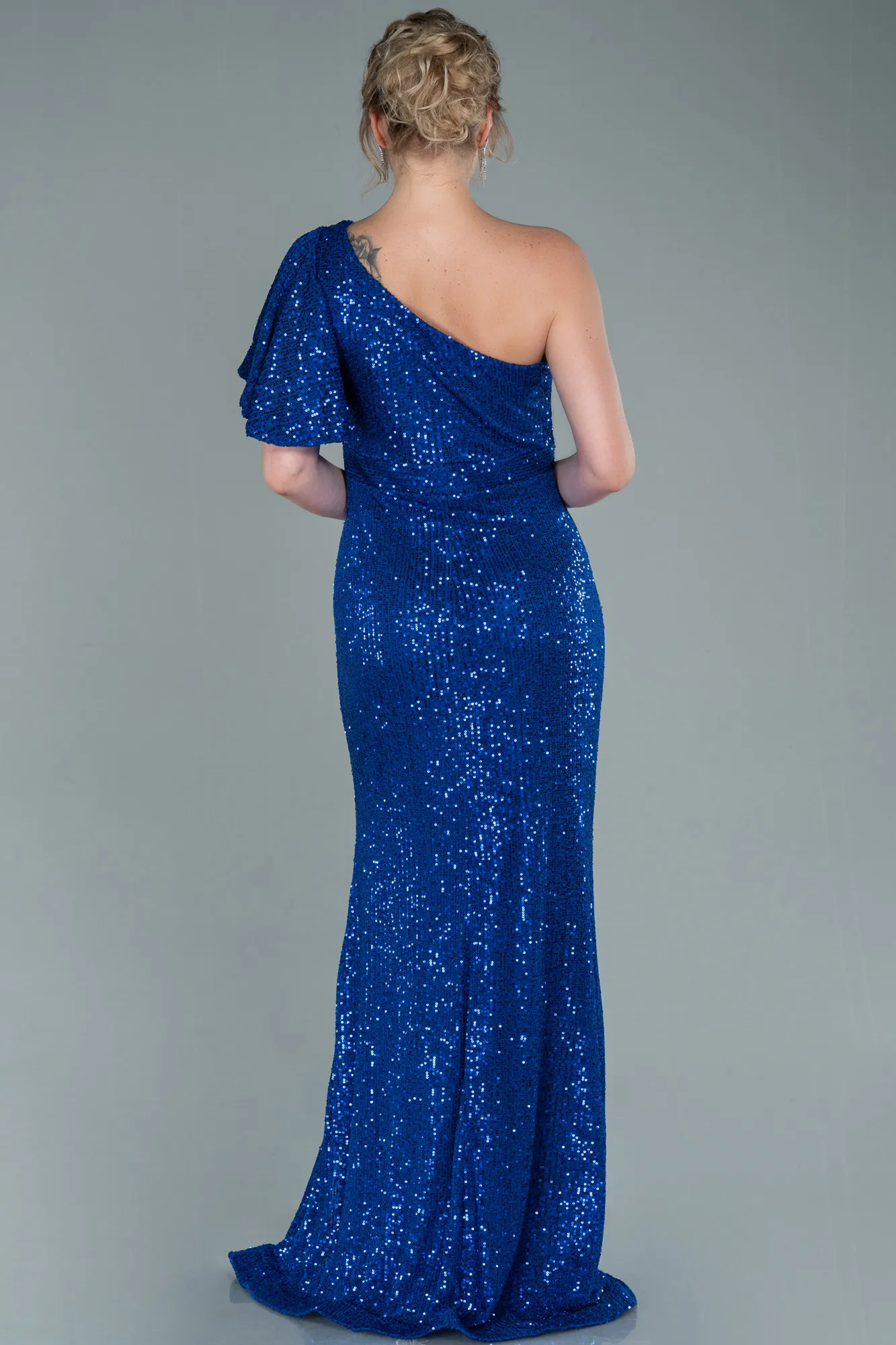 Sax Blue-Long Mermaid Evening Dress ABU1891