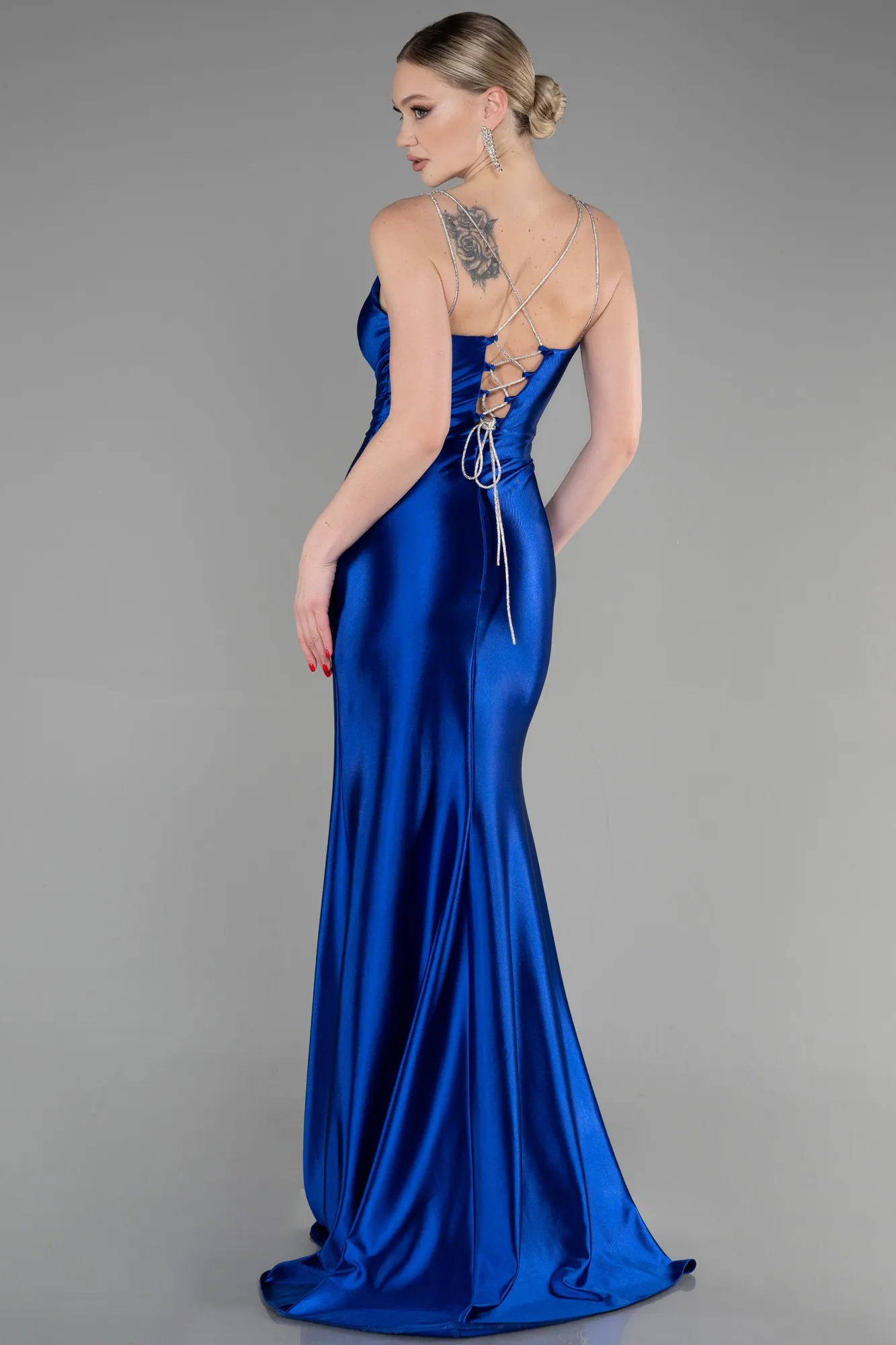 Sax Blue-Long Mermaid Evening Gown ABU3575