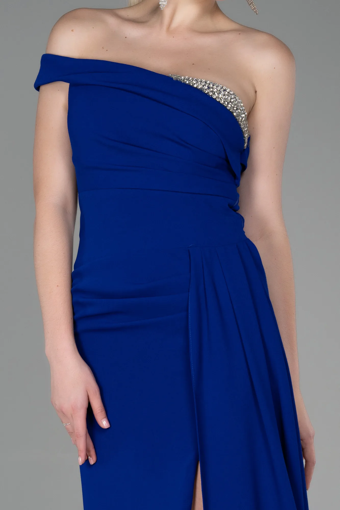 Sax Blue-Long Mermaid Prom Dress ABU3324