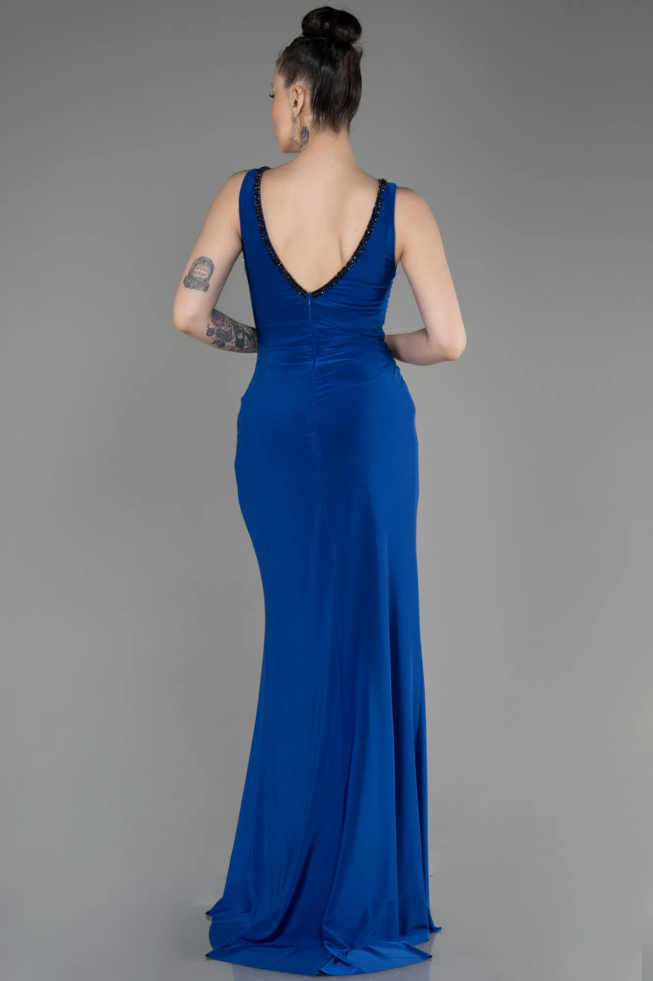 Sax Blue-Long Mermaid Prom Dress ABU3782