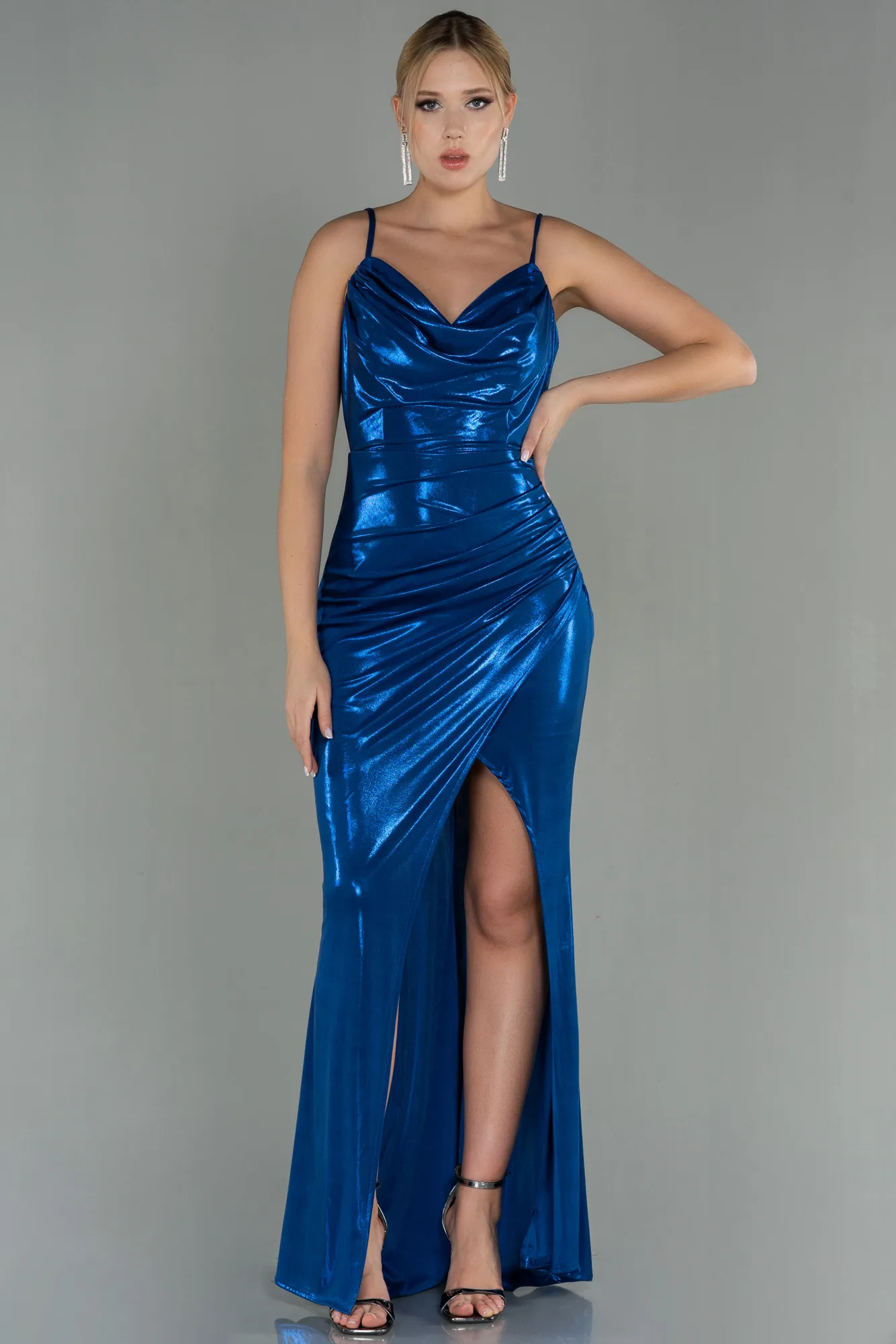 Sax Blue-Long Prom Gown ABU3057