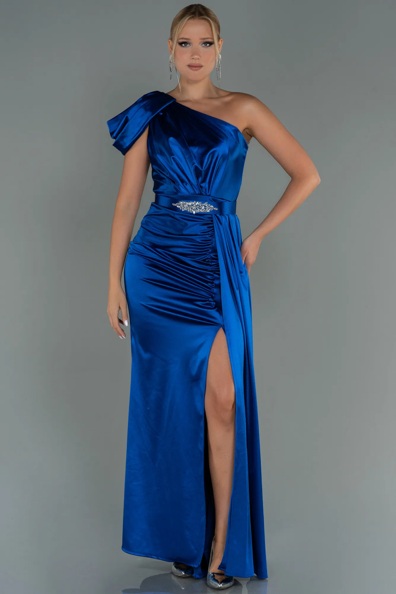 Sax Blue-Long Prom Gown ABU3099