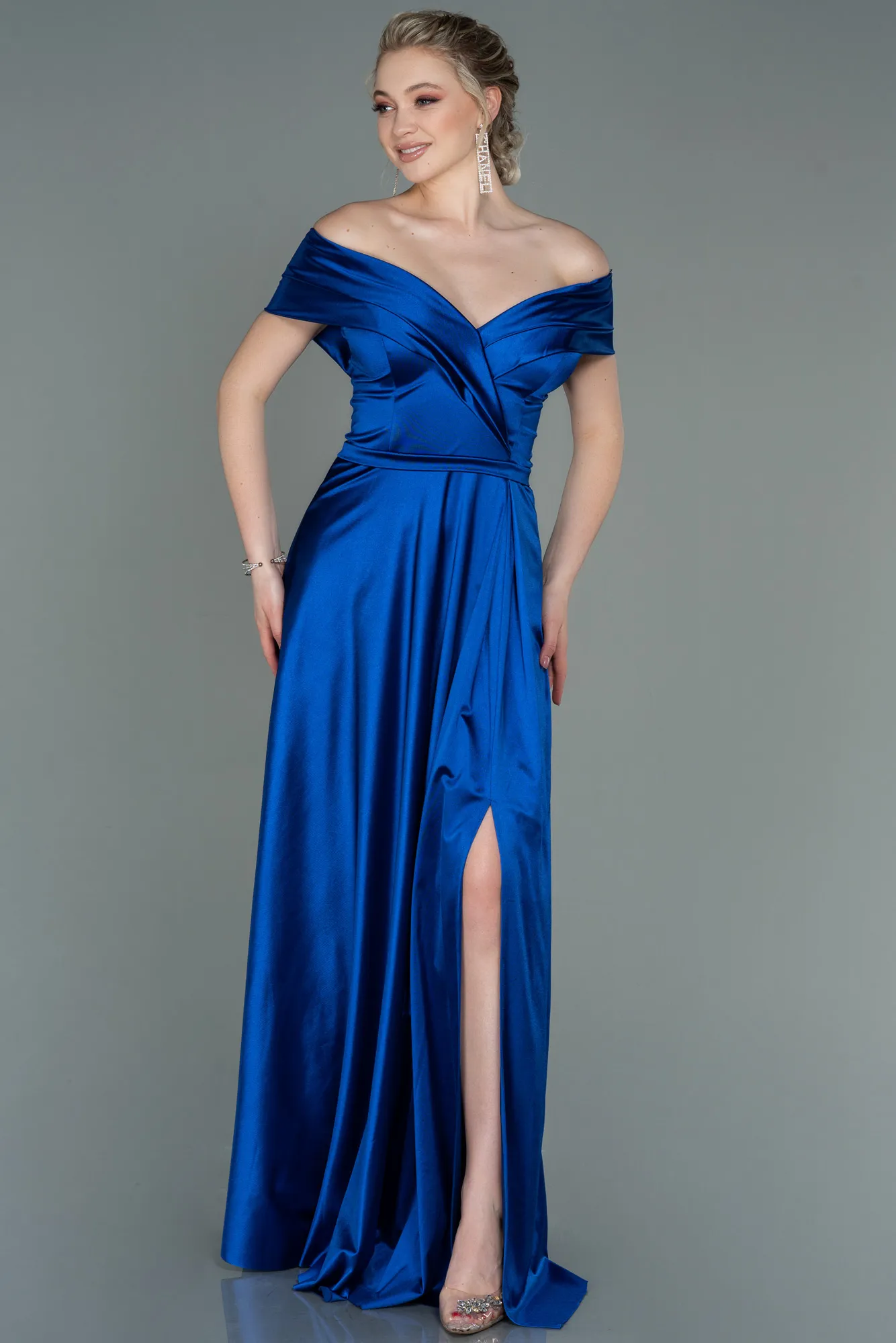 Sax Blue-Long Prom Gown ABU3157