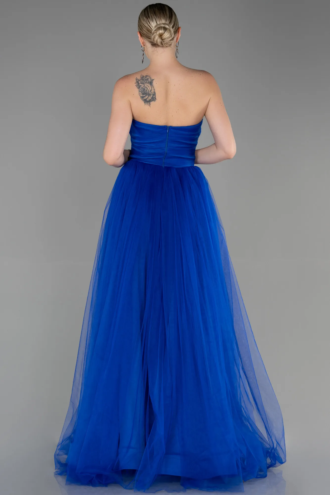 Sax Blue-Long Prom Gown ABU3306