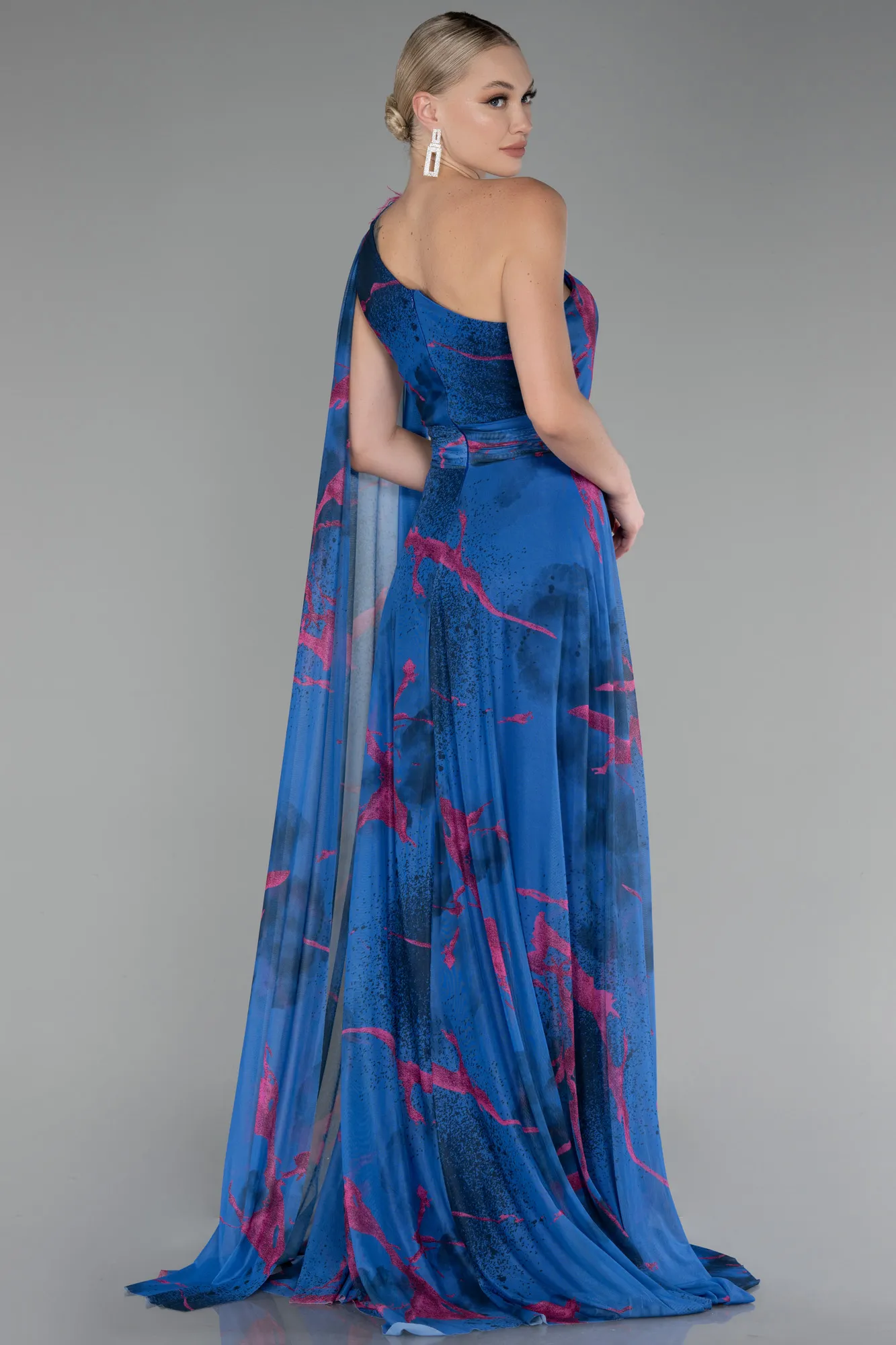 Sax Blue-Long Prom Gown ABU3773