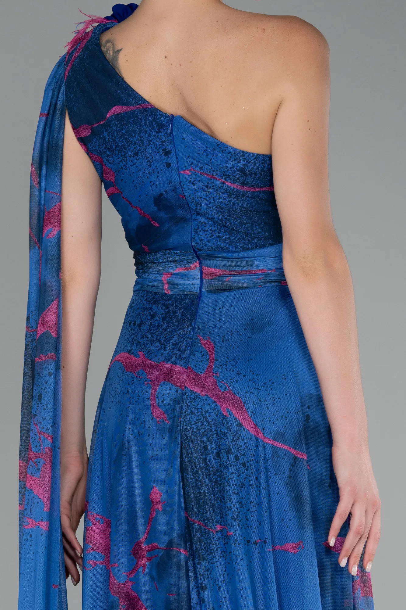 Sax Blue-Long Prom Gown ABU3773