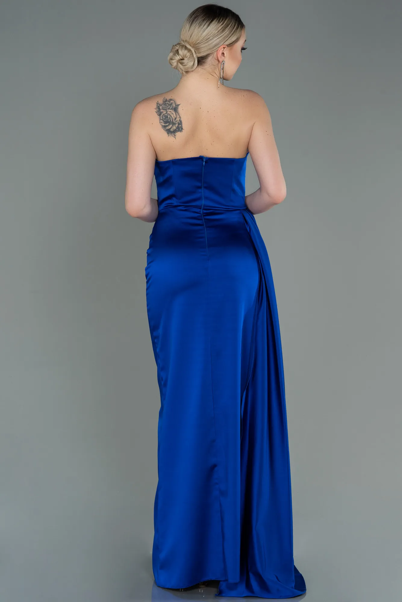 Sax Blue-Mermaid Evening Dress ABU3443