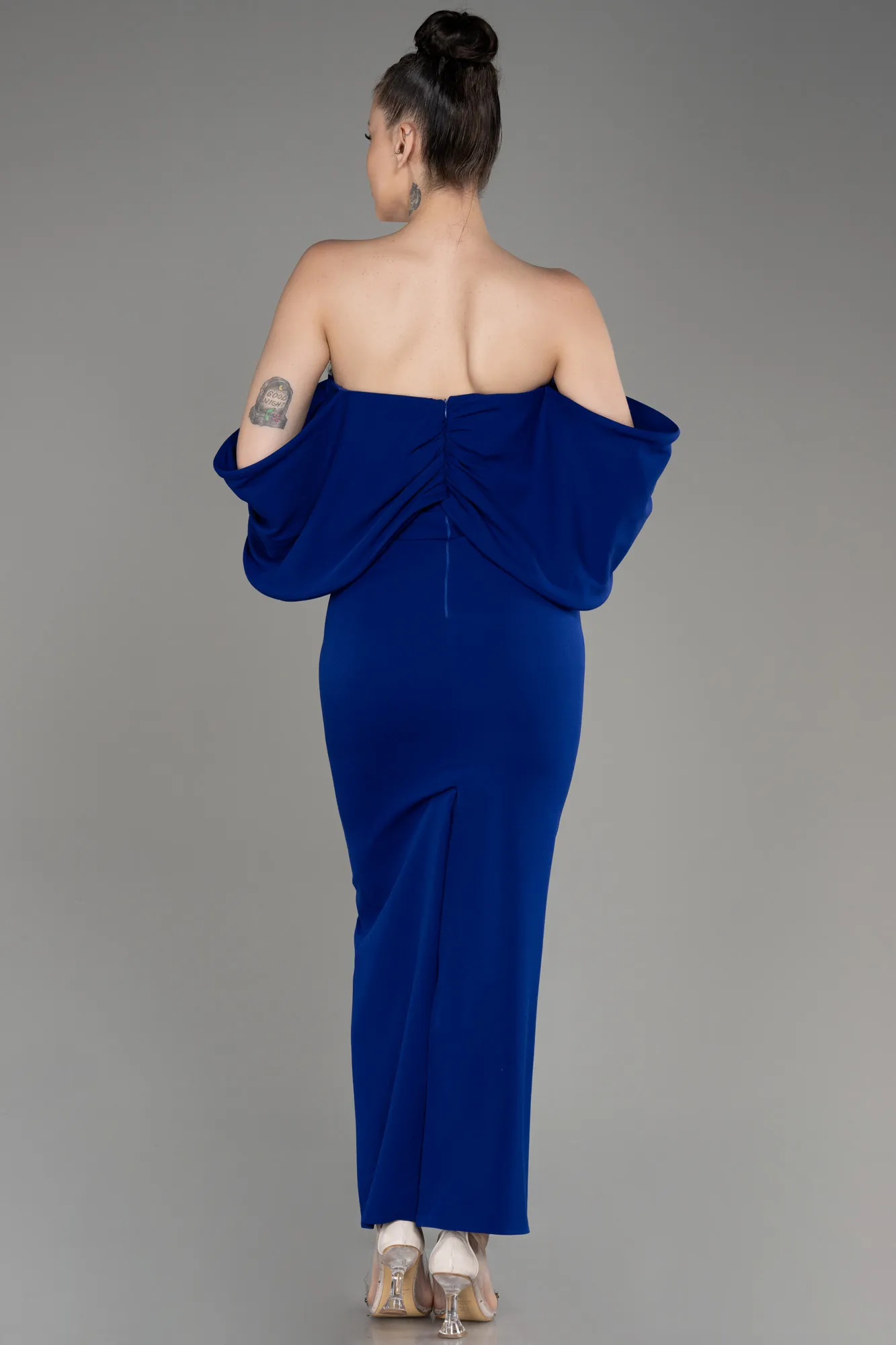 Sax Blue-Midi Cocktail Dress ABK2074