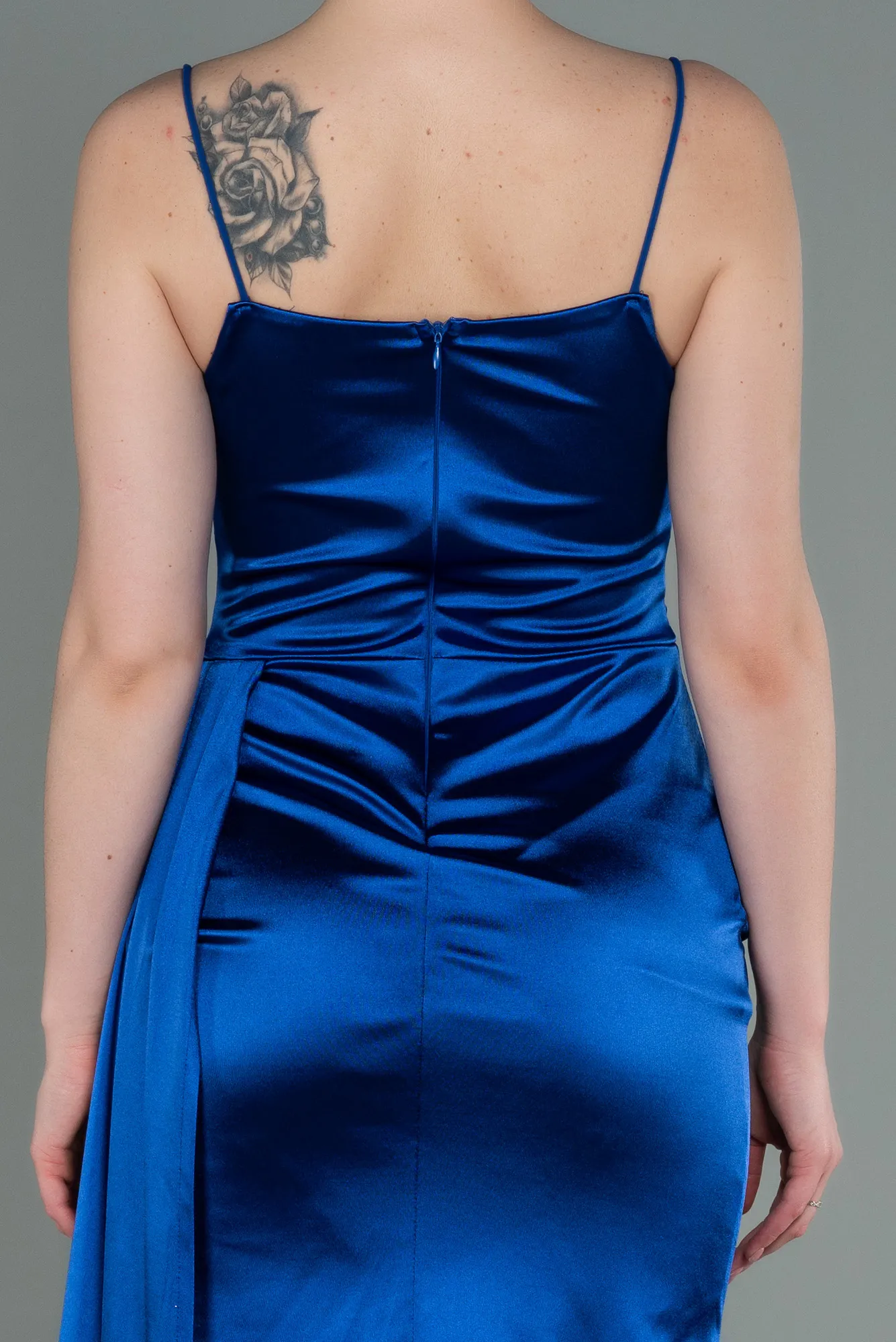 Sax Blue-Midi Invitation Dress ABK1757