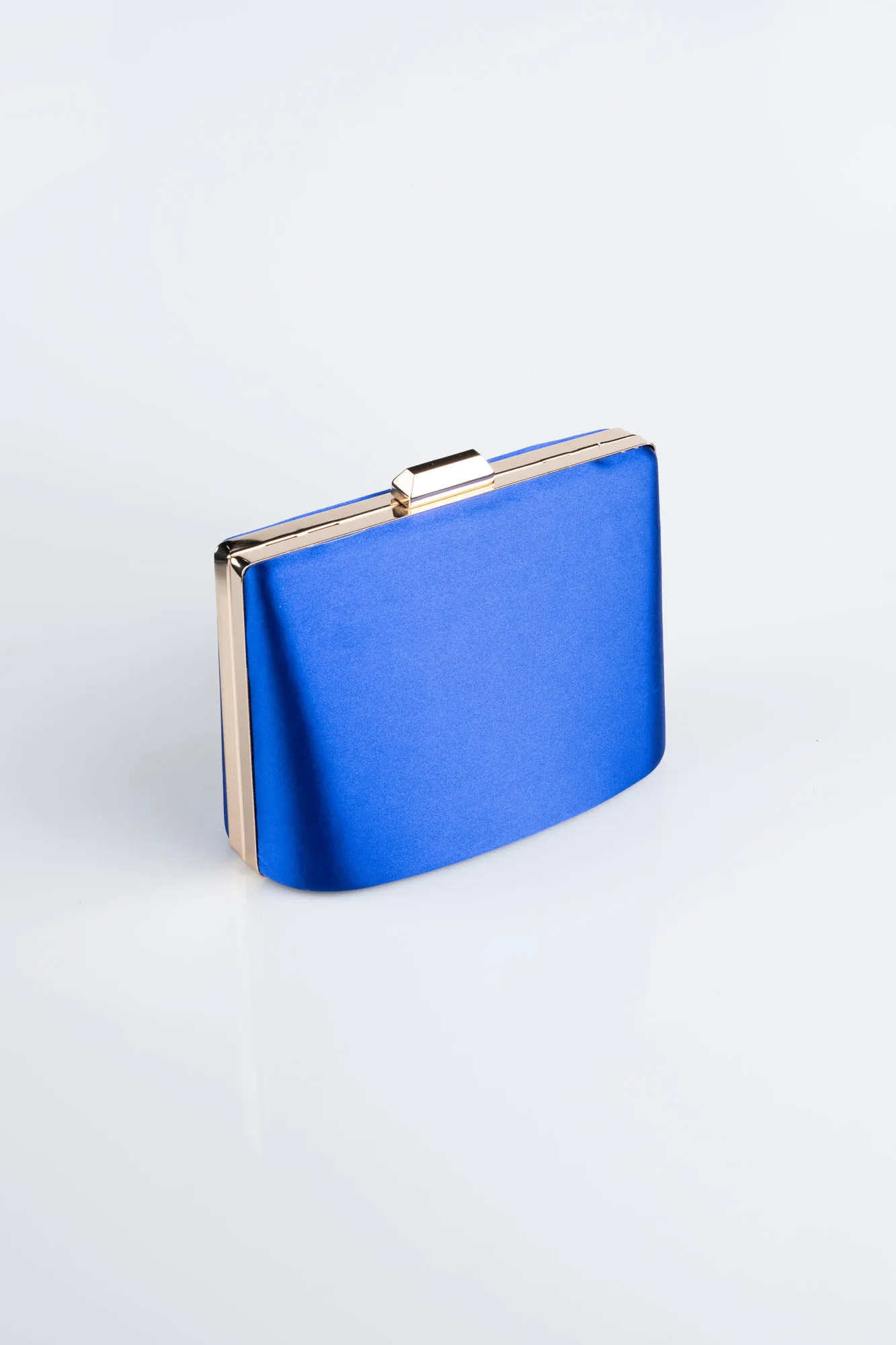 Sax Blue-Satin Box Bag SHS815