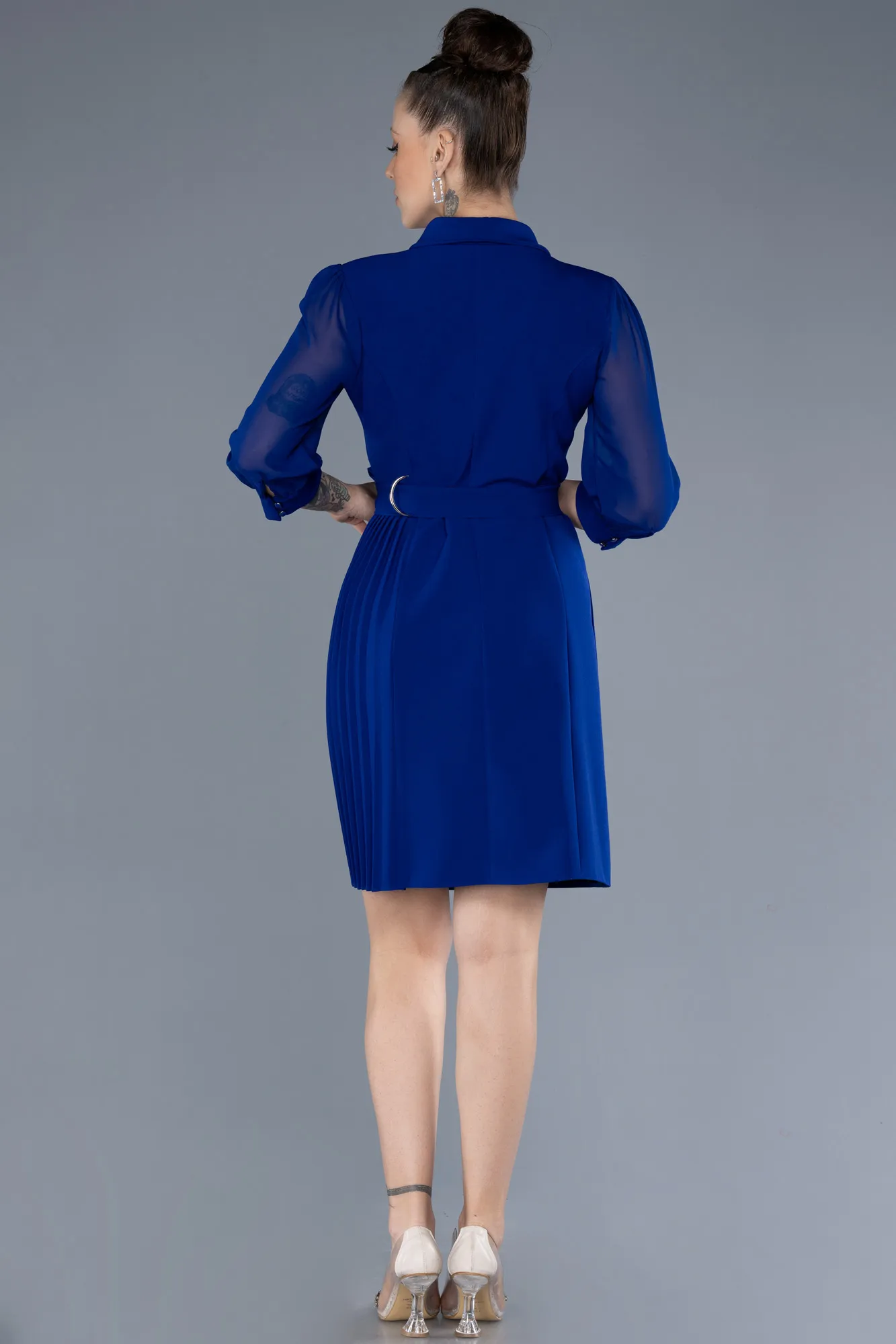 Sax Blue-Short Cocktail Dress ABK1840