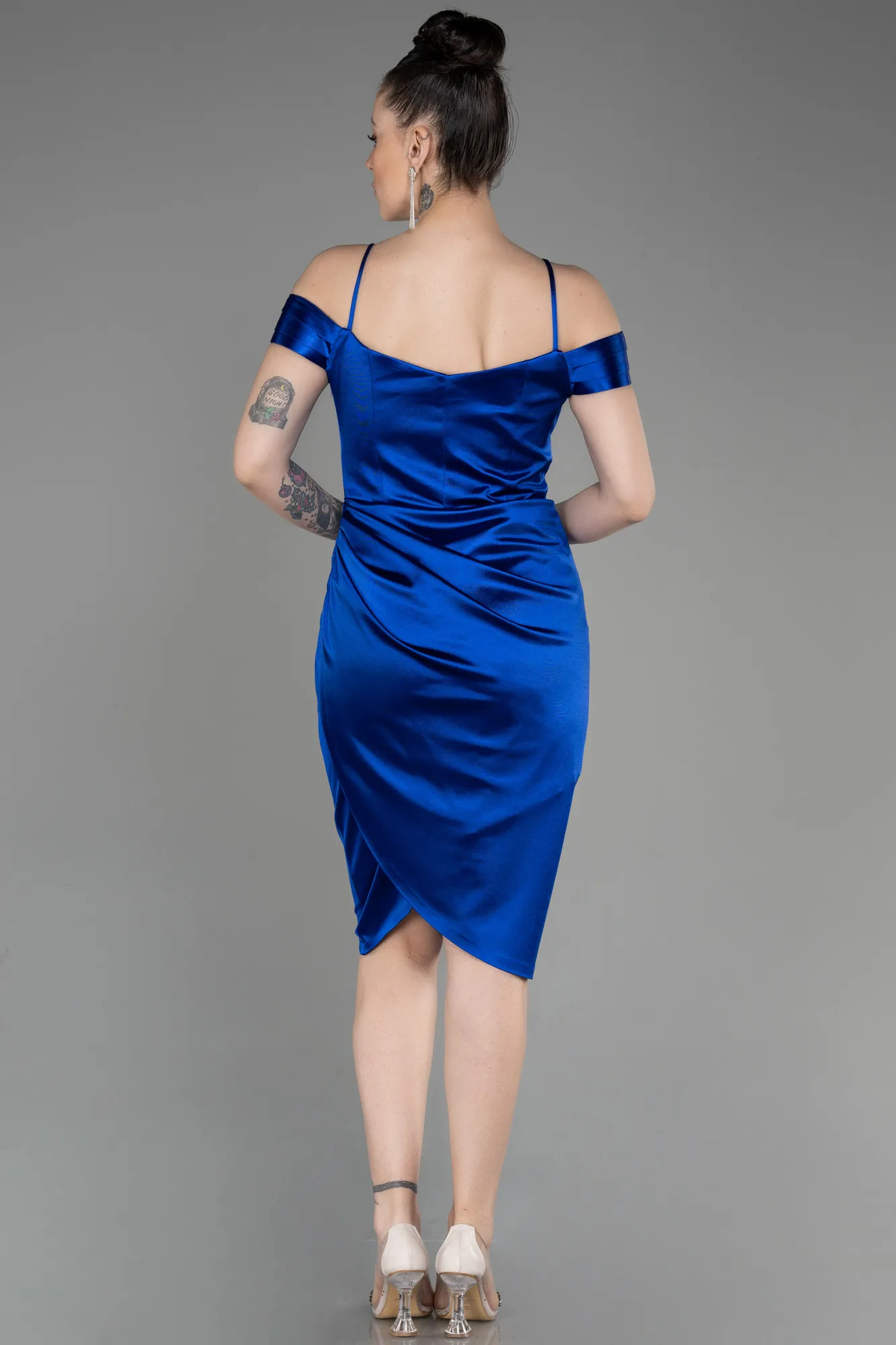 Sax Blue-Short Cocktail Dress ABK1989