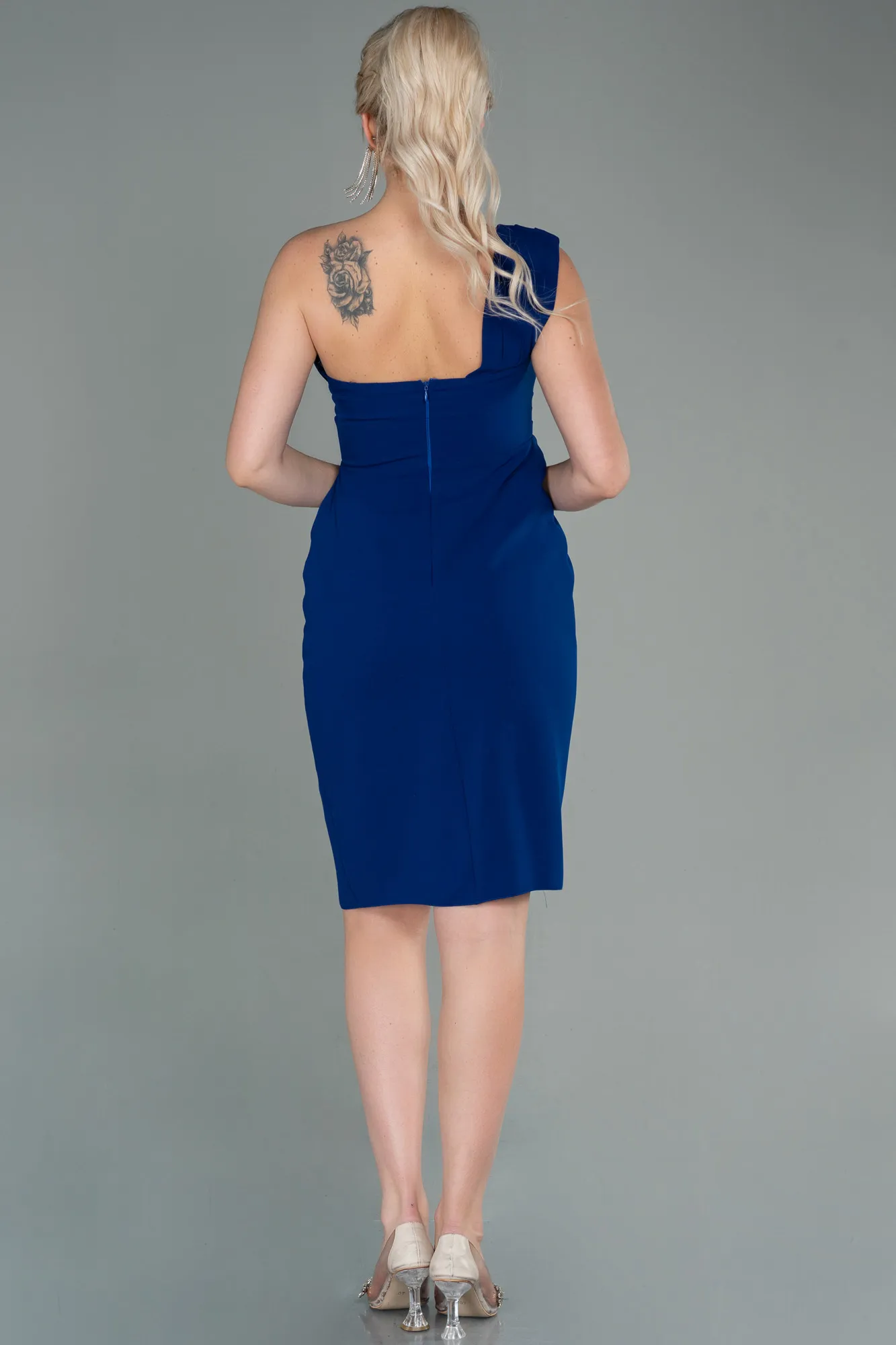 Sax Blue-Short Invitation Dress ABK1455