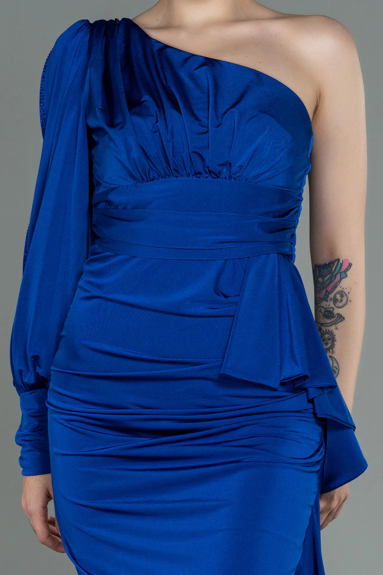 Sax Blue-Short Invitation Dress ABK1762