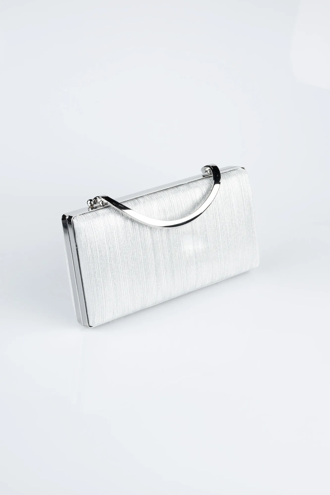 Silver-Laser Cut Box Bag V258