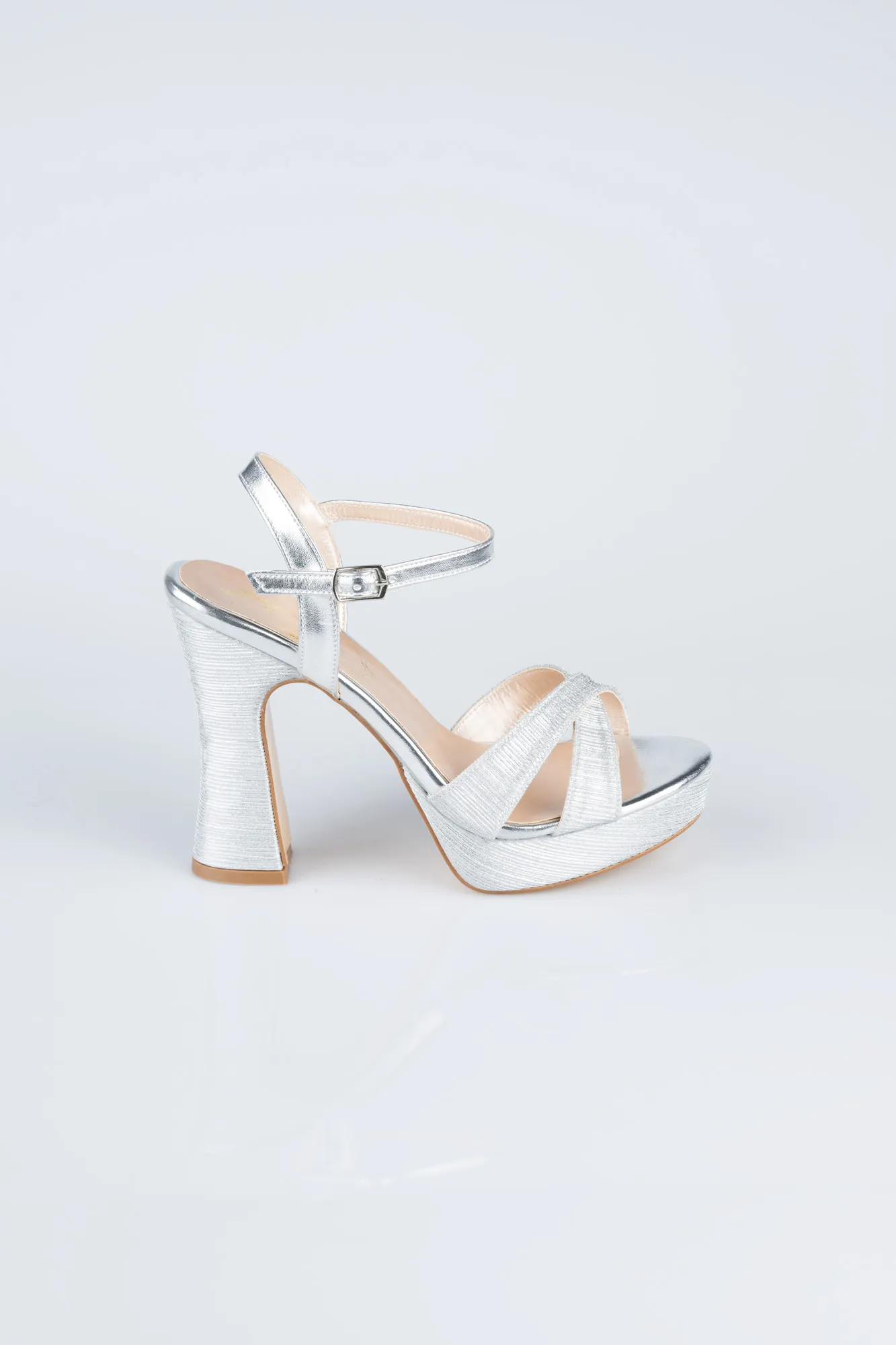 Silver-Laser Cut Evening Shoe MJ2330