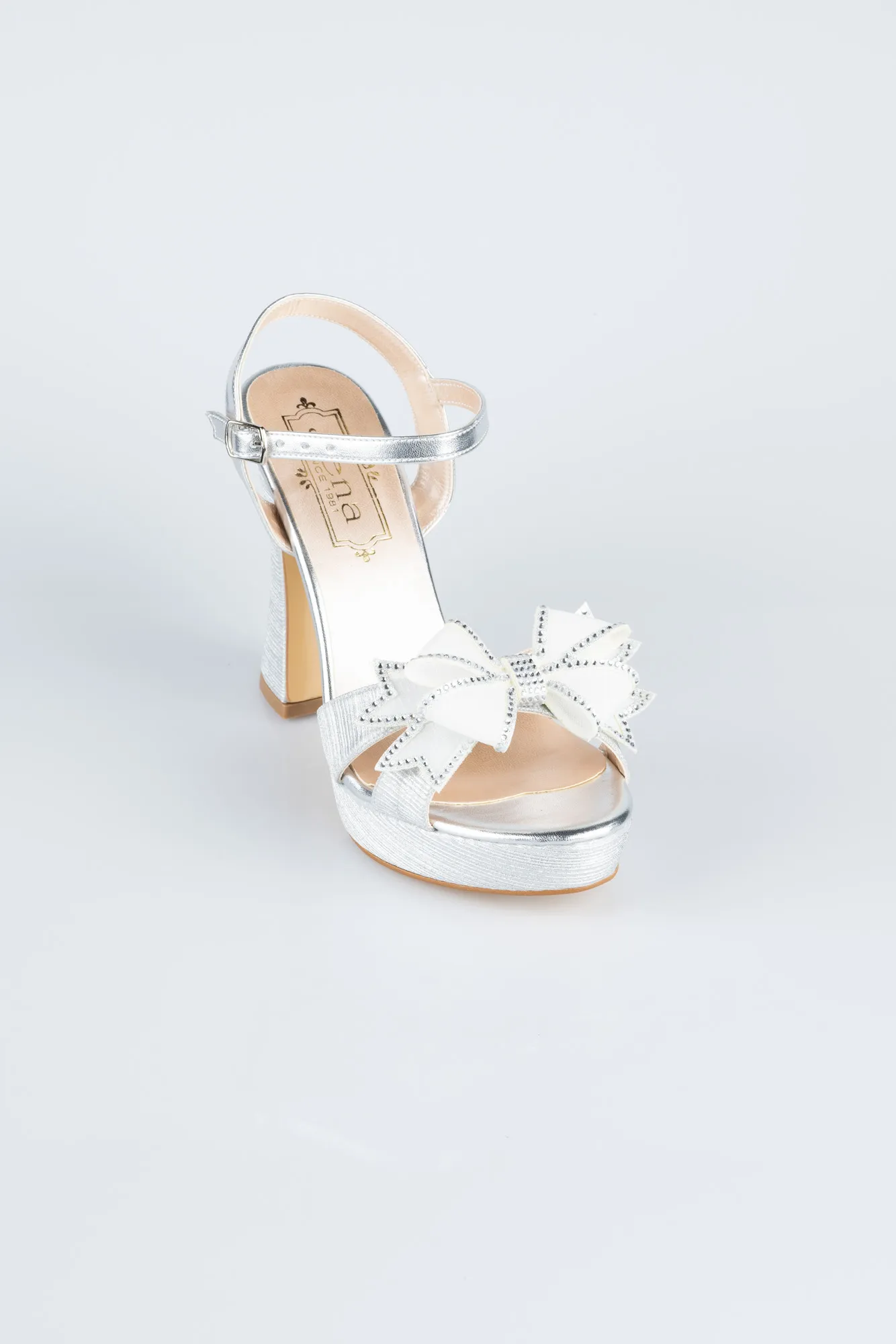 Silver-Laser Cut Evening Shoe MJL2331